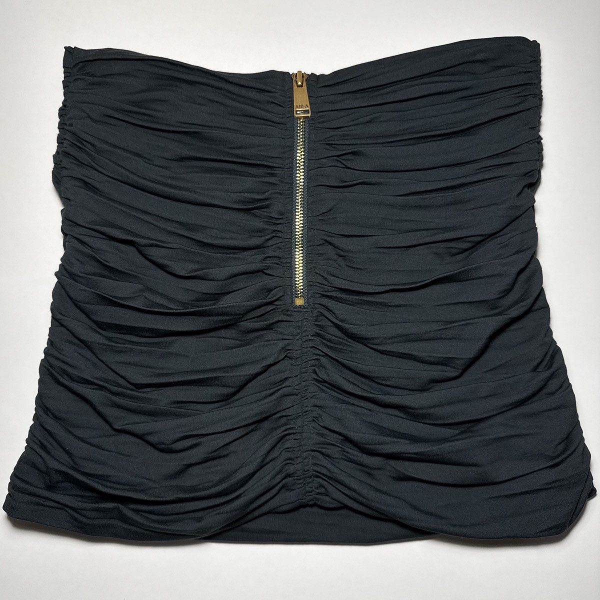Area AREA Heart Ruched Mini Skirt in Dark Green Size 28" / US 6 / IT 42 - 2 Thumbnail