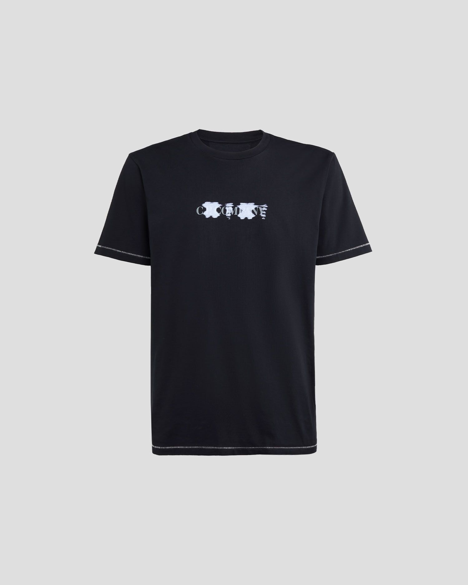 C.P. Company o1y1224 Logo Crewneck T-Shirt in Black Size US S / EU 44-46 / 1 - 1 Thumbnail