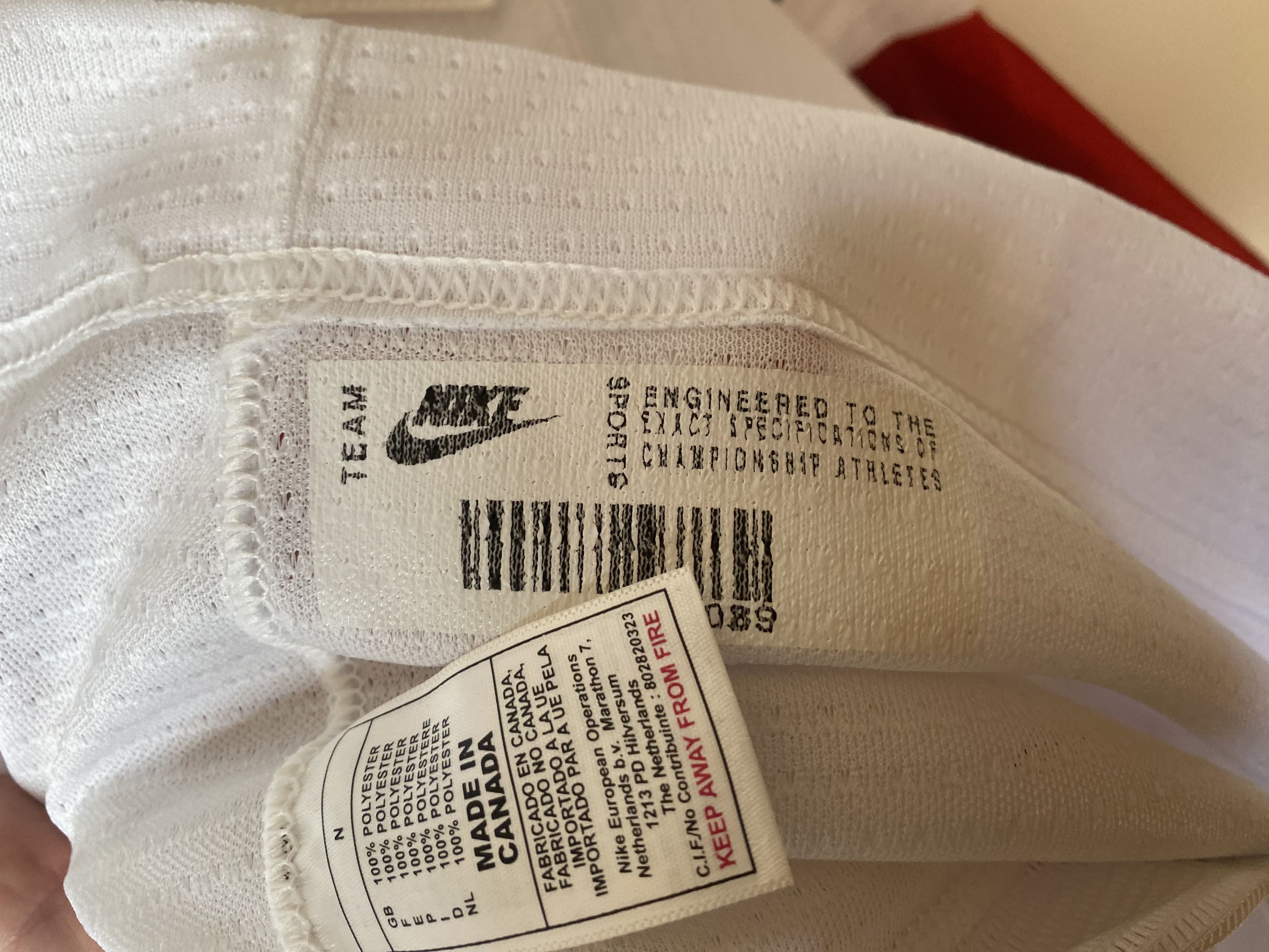 Nike #15 SWITZERLAND TEAM 2022 MATCH WORN ICE HOCKEY JERSEY SHIRT Size US L / EU 52-54 / 3 - 8 Thumbnail