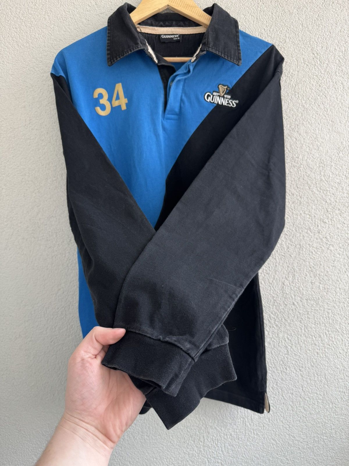 Vintage Guinness Rugby Shirt Long Sleeve Polo #34 Vintage Size US XL / EU 56 / 4 - 4 Thumbnail