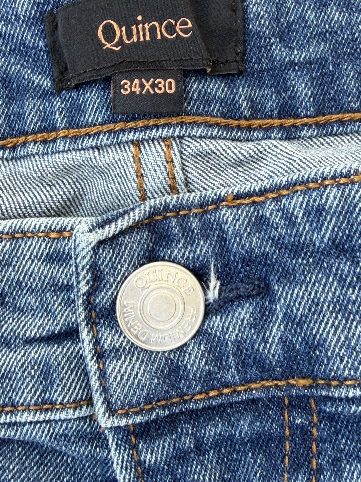 Quince Quince Premium Stretch Denim Jeans Medium Wash Size 34x30 Size US 34 / EU 50 - 4 Thumbnail