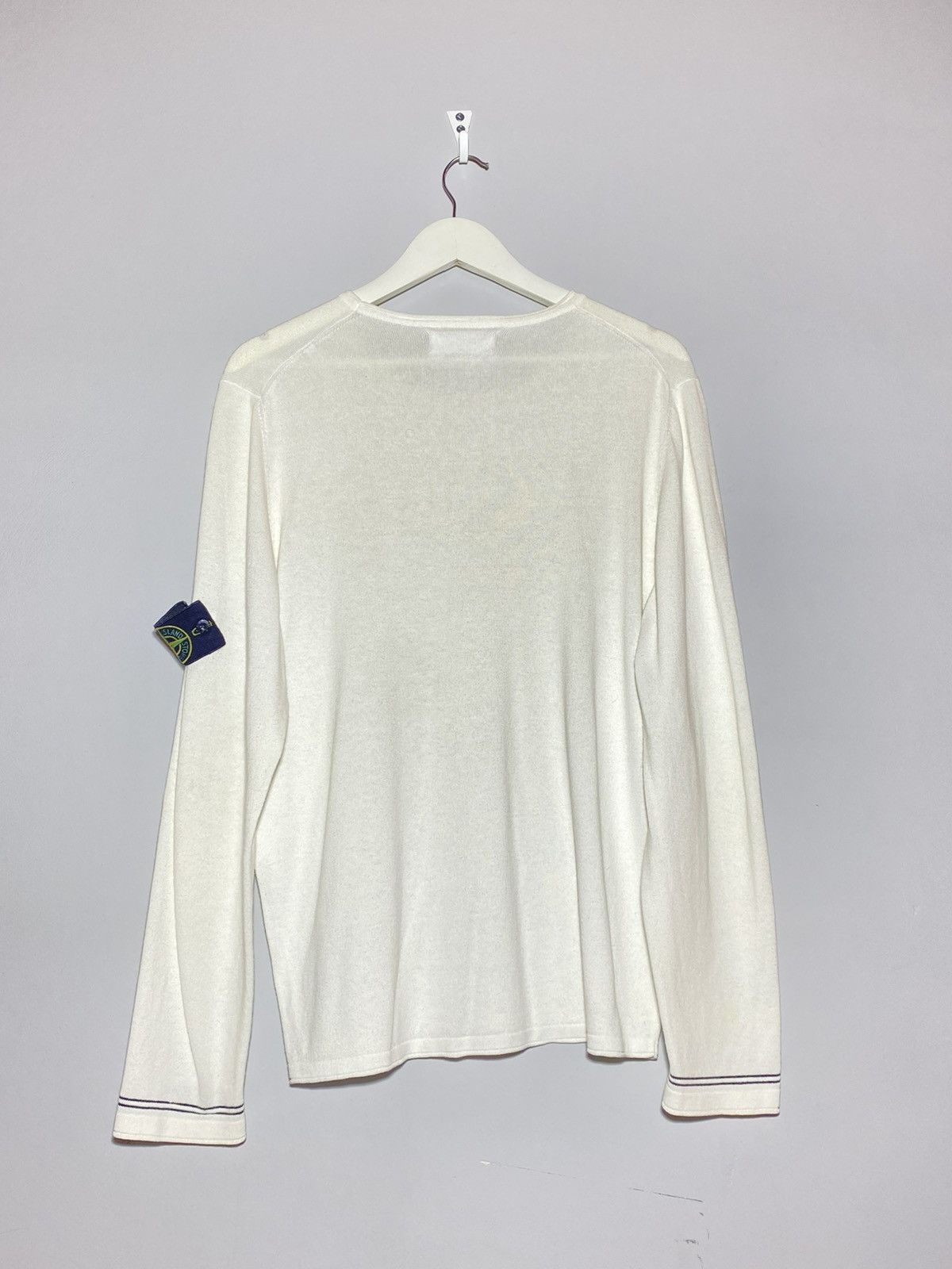 Stone Island Stone Island White Lightweaight Knit Sweater Size US L / EU 52-54 / 3 - 2 Thumbnail