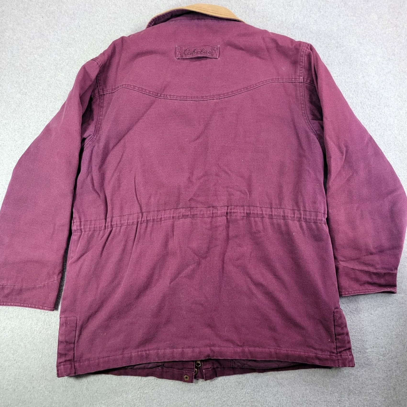 Vintage Cabela's Jacket Womens XL Purple Canvas Fleece Lined Insulated Pockets chore Size XL / US 12-14 / IT 48-50 - 4 Thumbnail