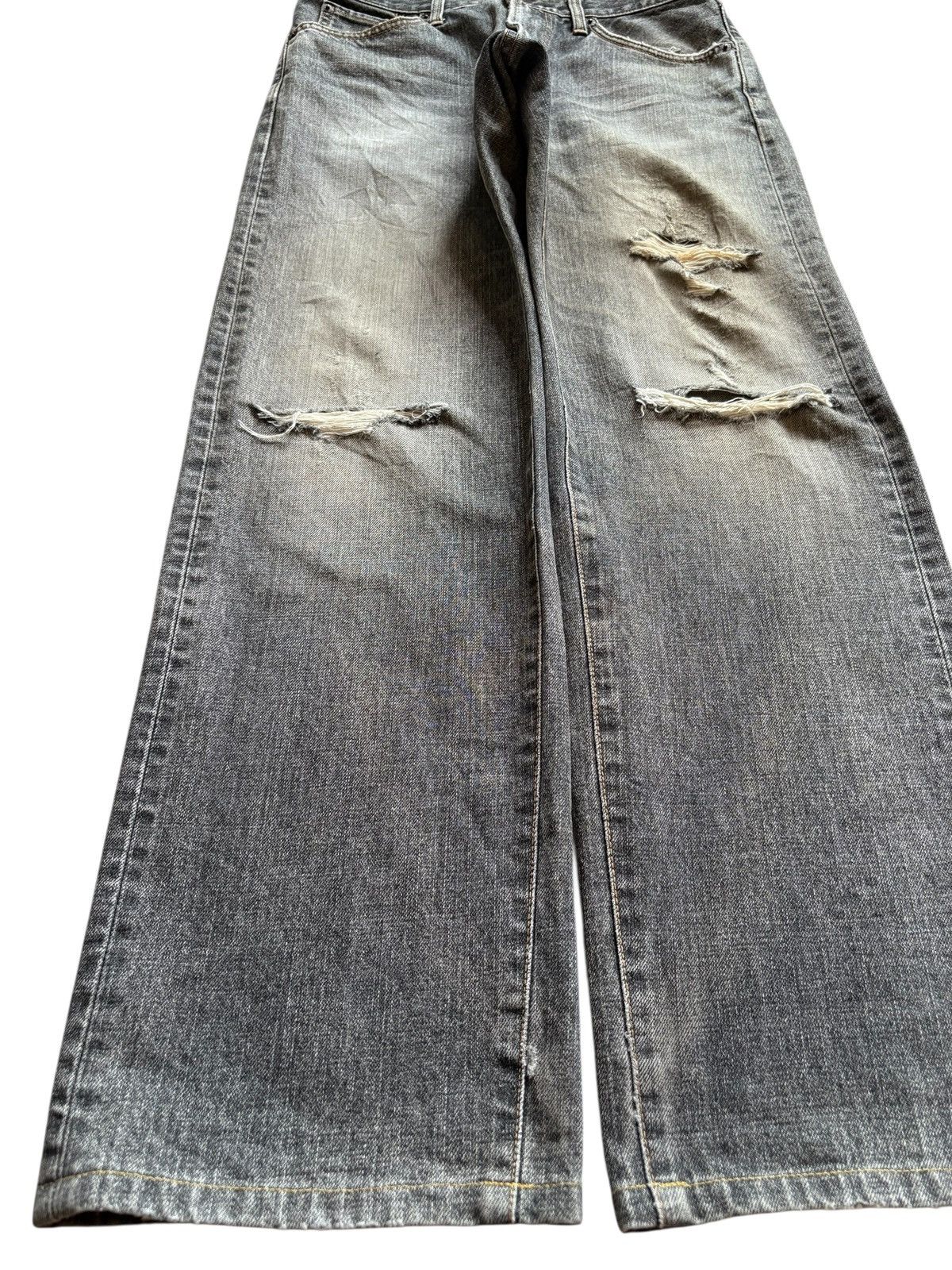 Edwin × Japanese Brand × Kapital Exclusive Vintage Edwin Mud Wash Distressed Rip Baggy Jean Size US 30 / EU 46 - 6 Thumbnail
