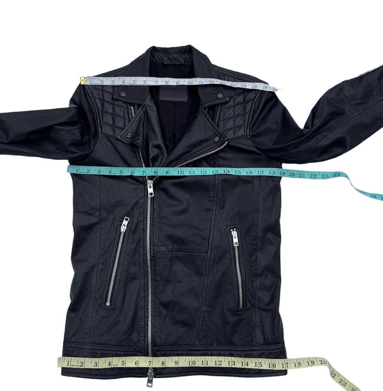 Allsaints Allsaints Kushiro Leather Biker Jacket Double Collar Size US XS / EU 42 / 0 - 4 Thumbnail