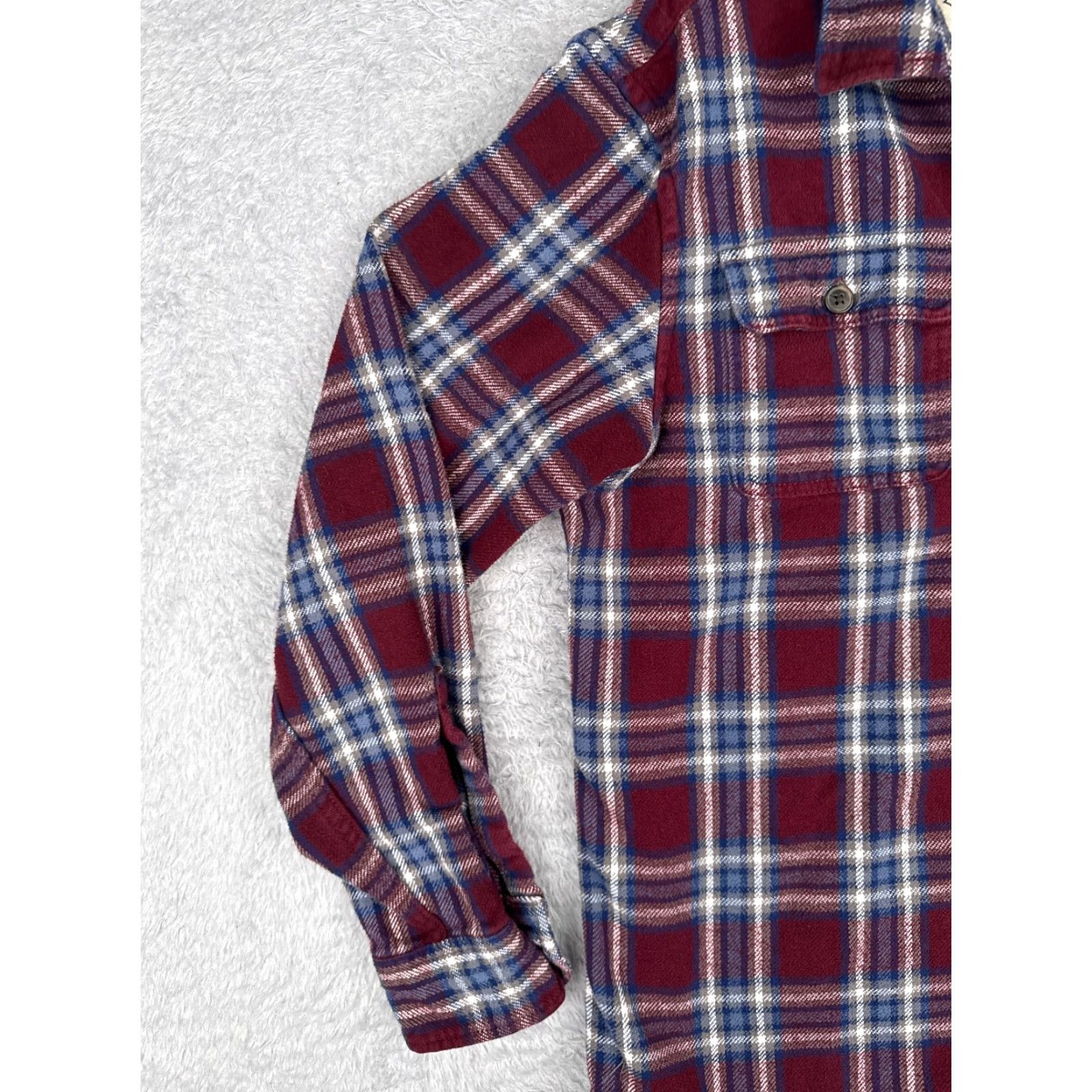 Vintage St. John's Bay Shirt Mens M Red Blue Button Up 100% Cotton Flannel Plaid Button-Up Casual Travel Workwear Mens Shirt Size US M / EU 48-50 / 2 - 3 Thumbnail