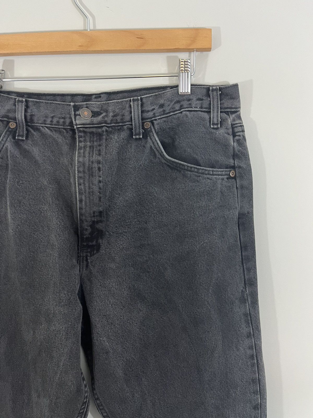 Vintage Sun Faded Released Hem Distressed Black Jeans Size US 36 / EU 52 - 3 Thumbnail
