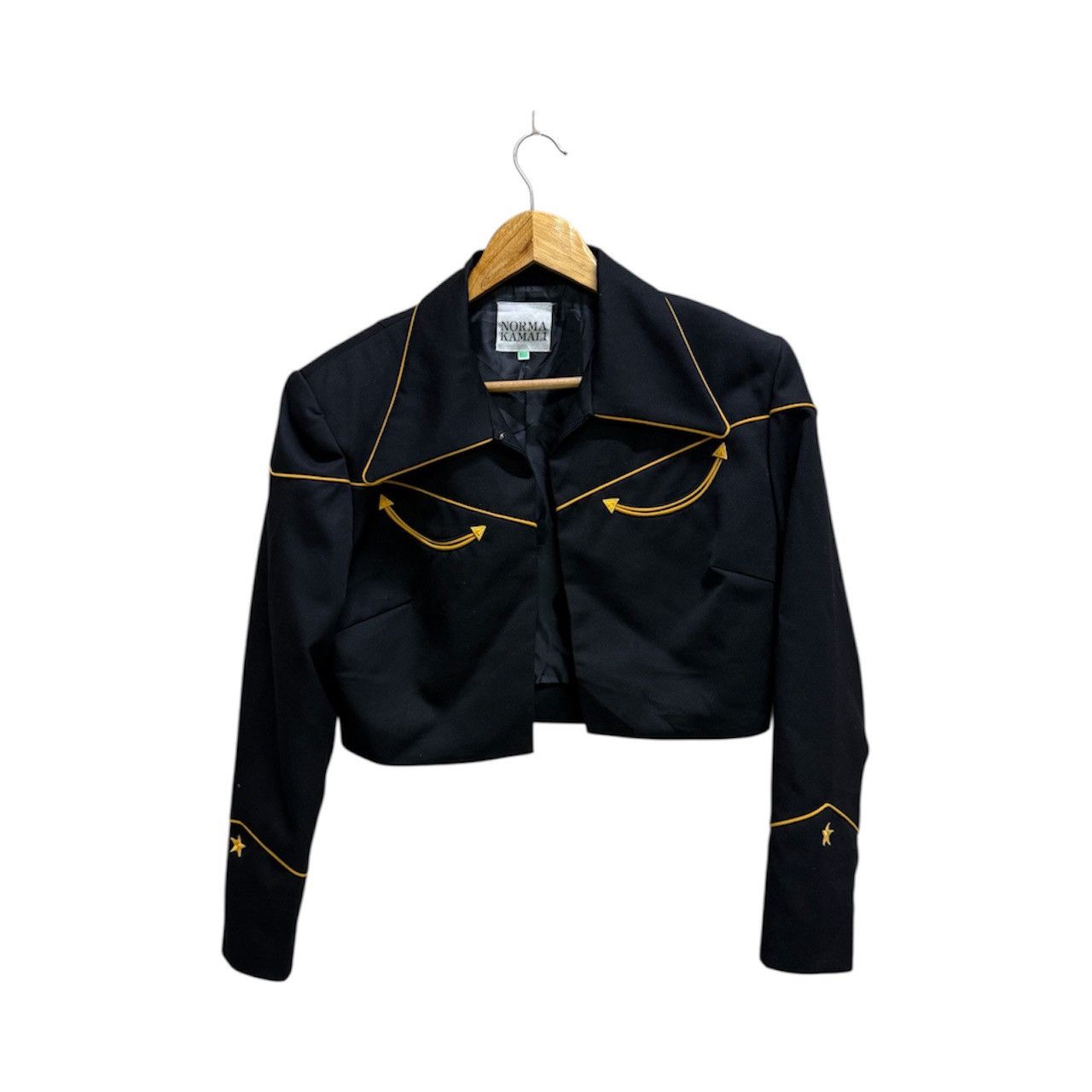 Norma Kamali Norma Kamali cropped western jacket with yellow piping Size S / US 4 / IT 40 - 1 Thumbnail