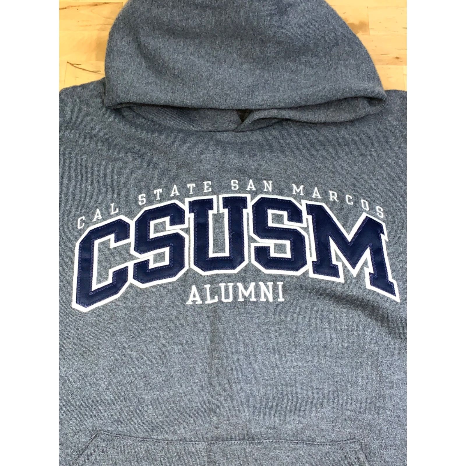 Vintage Russell Hoodie Men M Gray Cal State San Marcos University Pullover Sweatshirt Regular Crew Neck Size US M / EU 48-50 / 2 - 3 Thumbnail
