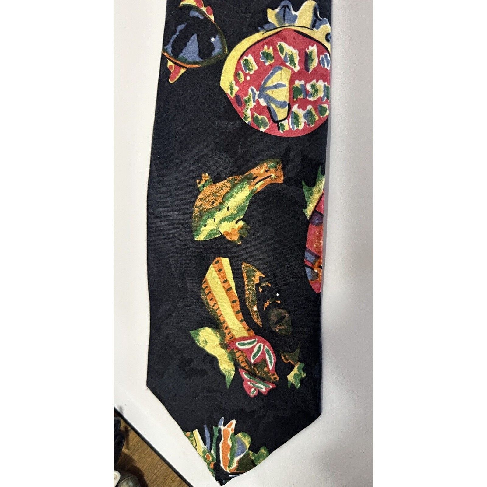 Other MARTIN WONG Napa Silk Tie Men's Fish Aquarium Koi Watercolor Size ONE SIZE - 2 Thumbnail