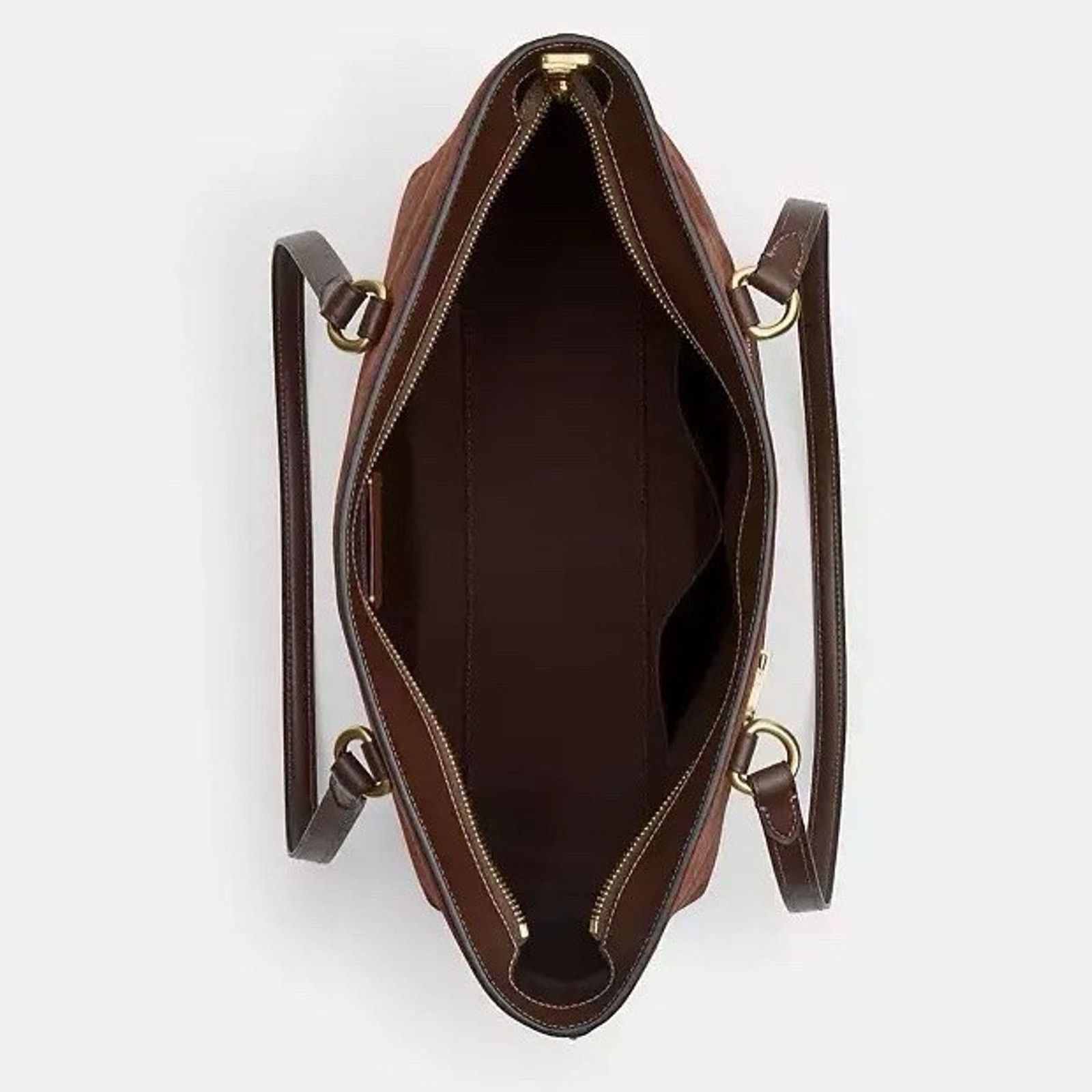 Coach NWT COACH CCC77 Station Tote Bag suede/Im/Vintage Brown Size ONE SIZE - 5 Thumbnail