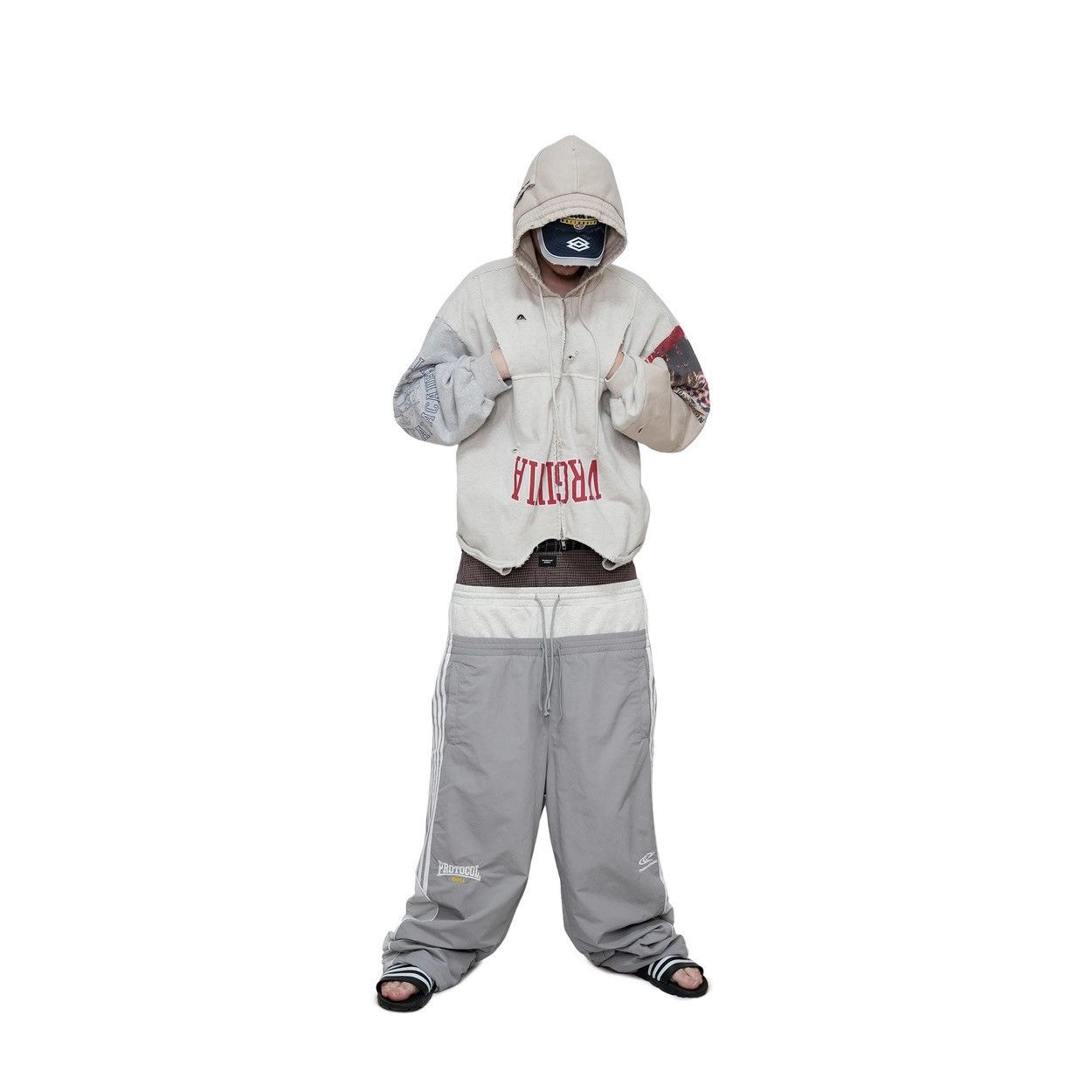 PROJECT G/R PROTOCOL INDEX 3 LAYERED TRACK PANTS - GREY | Grailed