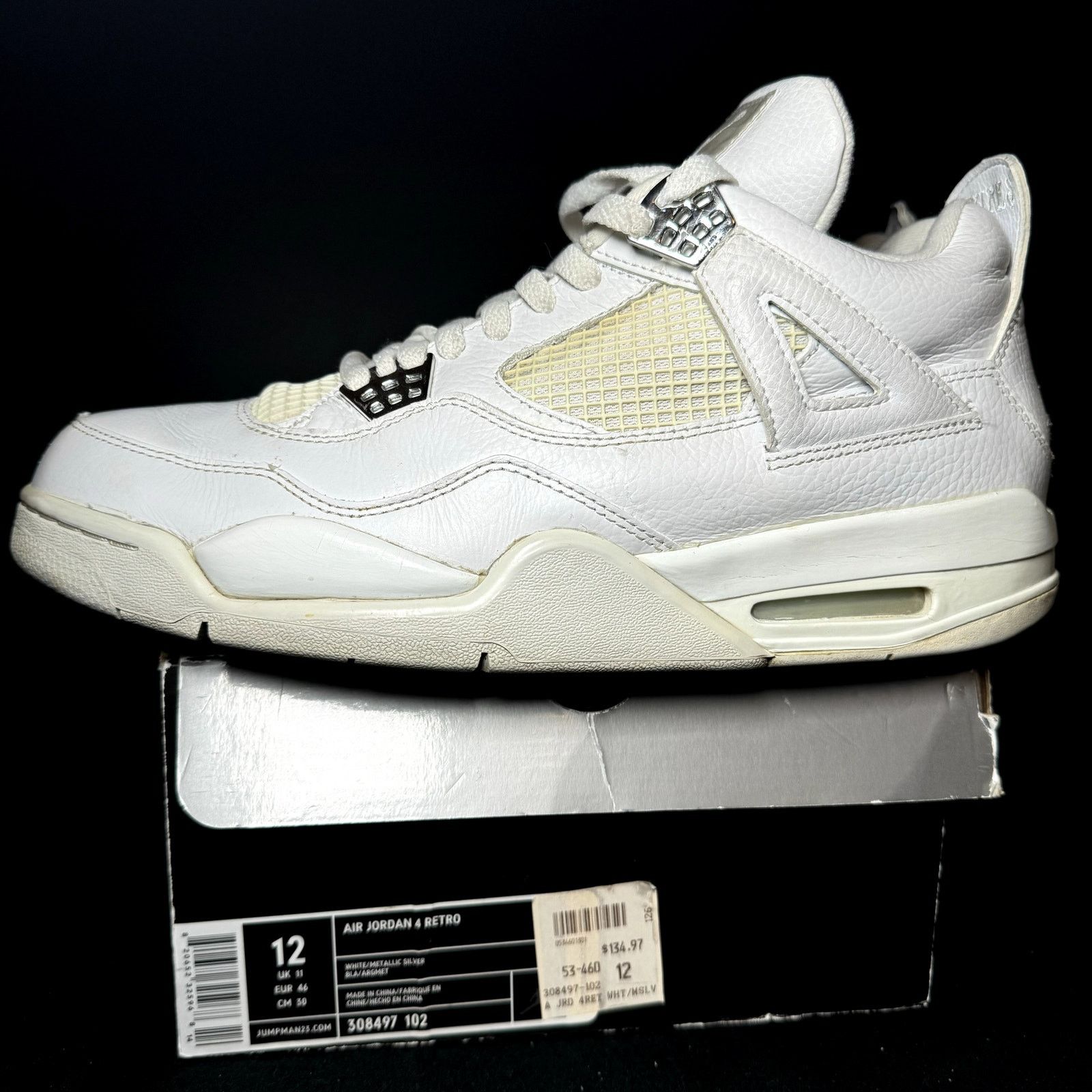 Jordan Brand × Nike Size 12 Nike Air Jordan 4 Retro Pure Money 2006 Men's Shoes Size US 12 / EU 45 - 9 Thumbnail