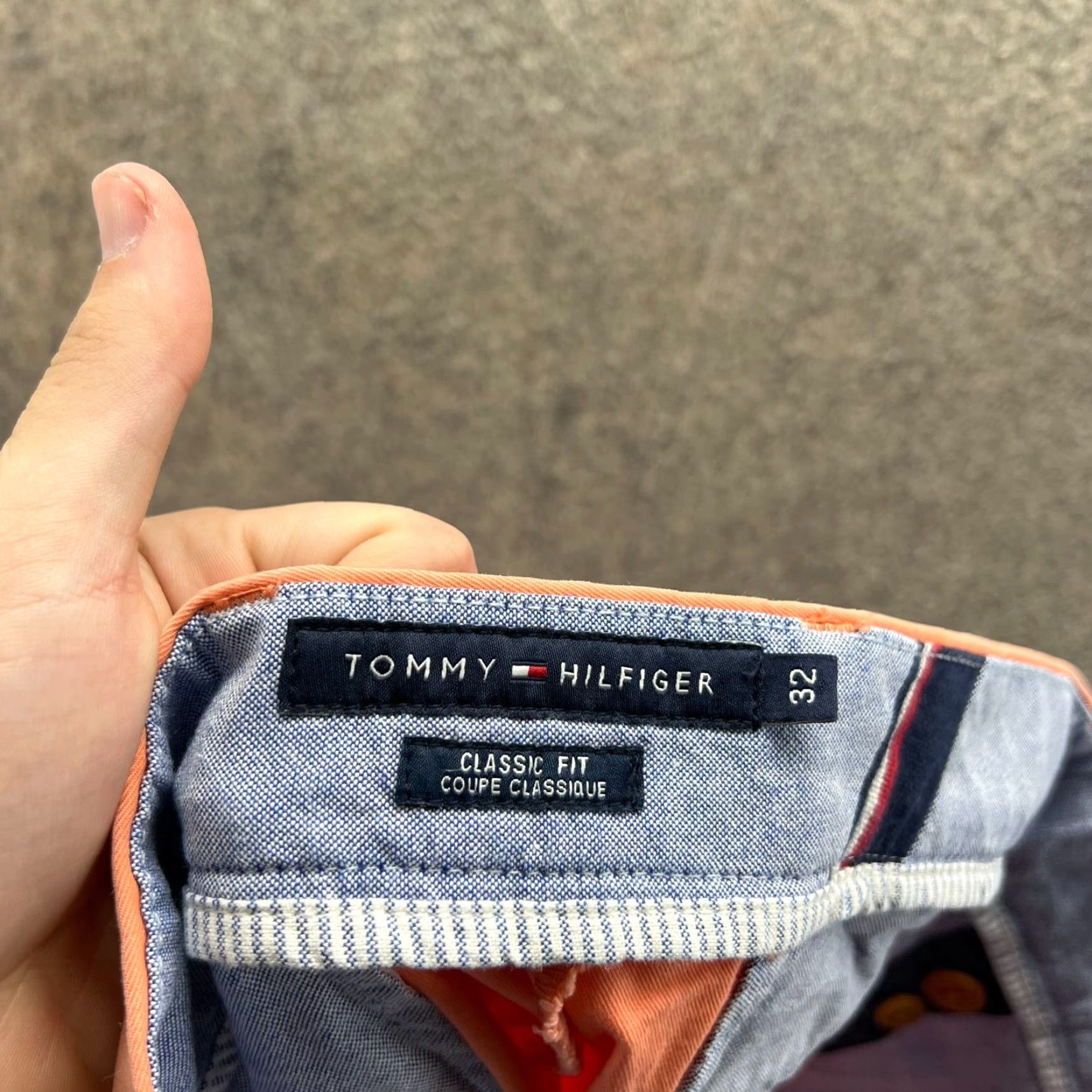 Tommy Hilfiger Tommy Hilfiger Shorts Mens 32 Orange Chino Flat Front Classic Fit Canvas Cotton Shorts Size US 32 / EU 48 - 3 Thumbnail