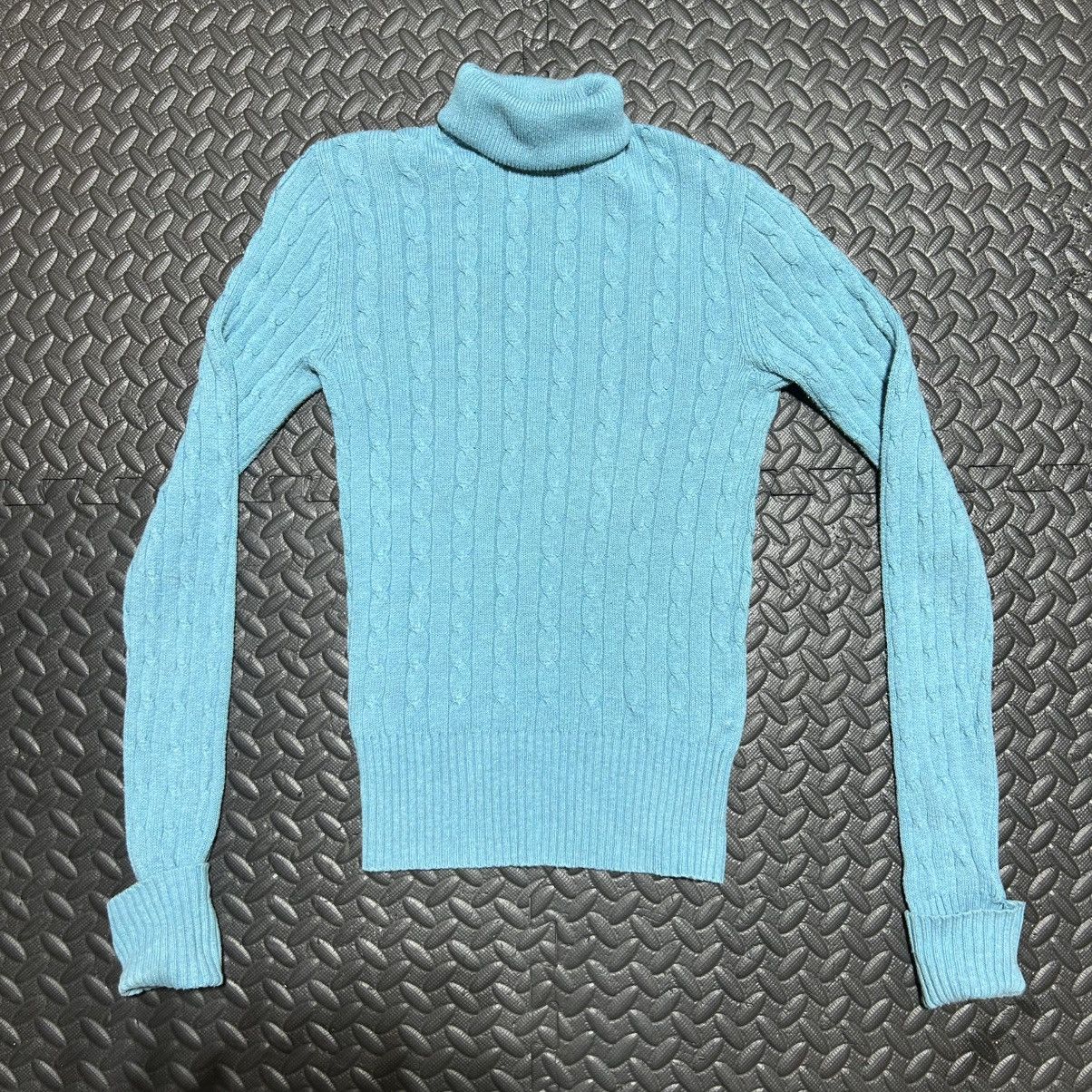 Gap Vintage Gap Turtleneck Sweater Cable Knit Crochet Y2K Small Size S / US 4 / IT 40 - 1 Thumbnail