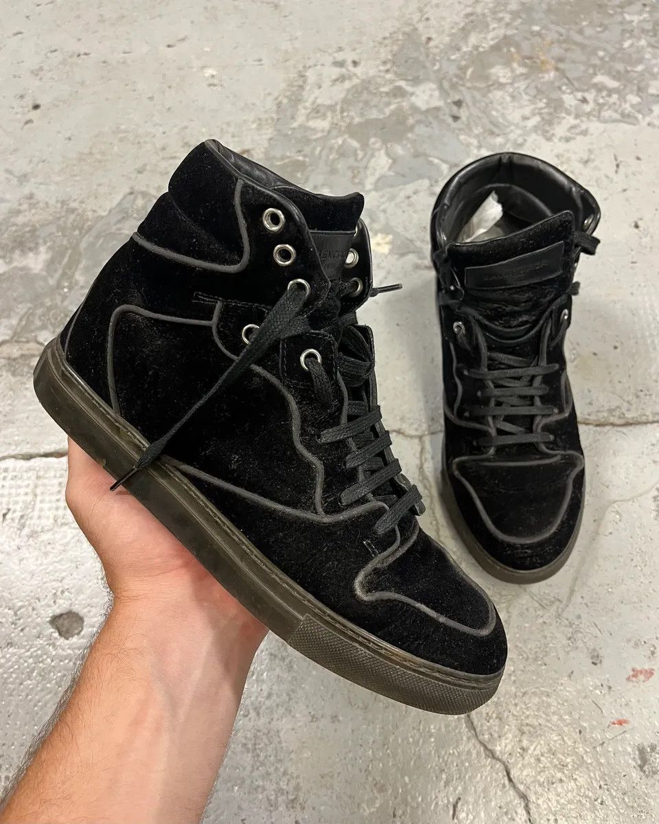 Balenciaga × Designer × Vintage Balenciaga City Black Suede Leather High Sneakers Size US 5 / EU 37 - 1 Thumbnail
