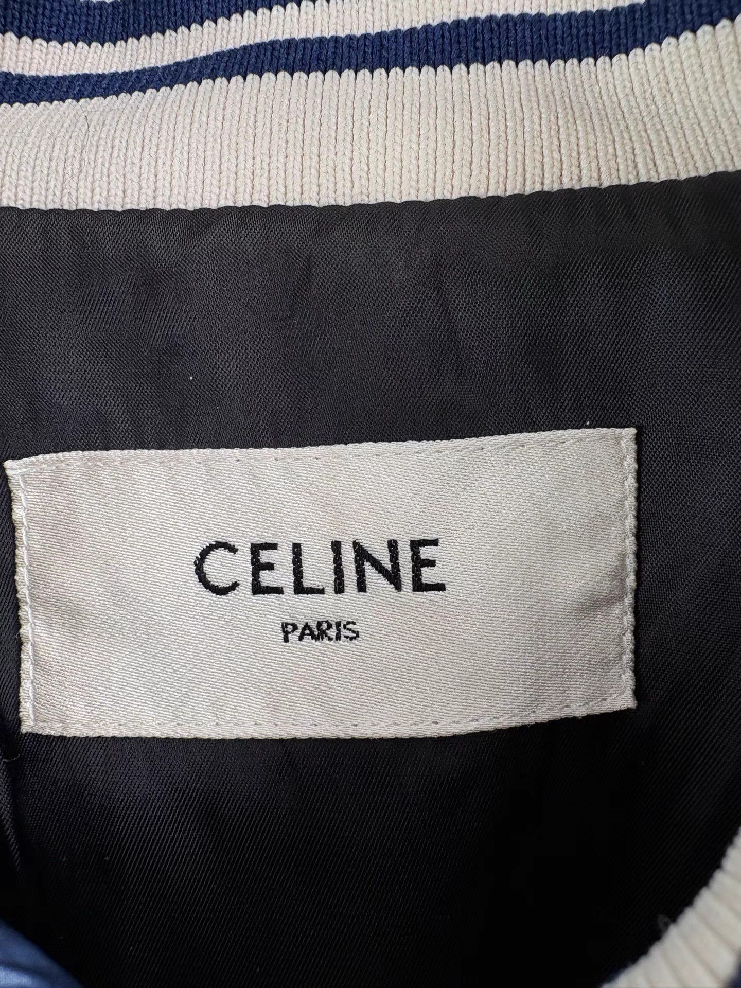 Celine CELINE Embroidered Logo Blue Light Padded Jacket Size US M / EU 48-50 / 2 - 5 Thumbnail