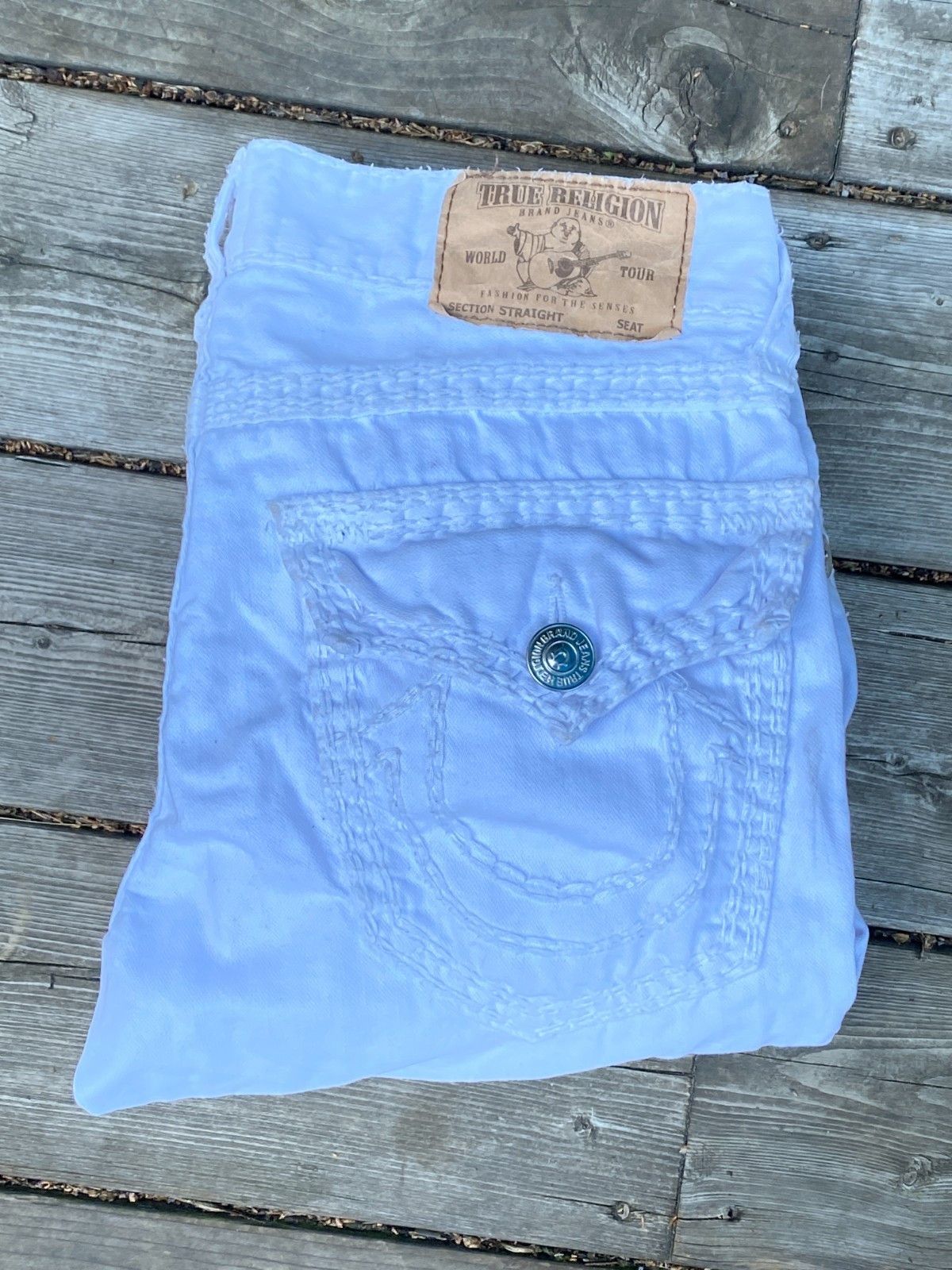 True Religion Vintage True Religion Jeans Size 31 Straight White Super QT Size US 31 - 3 Thumbnail