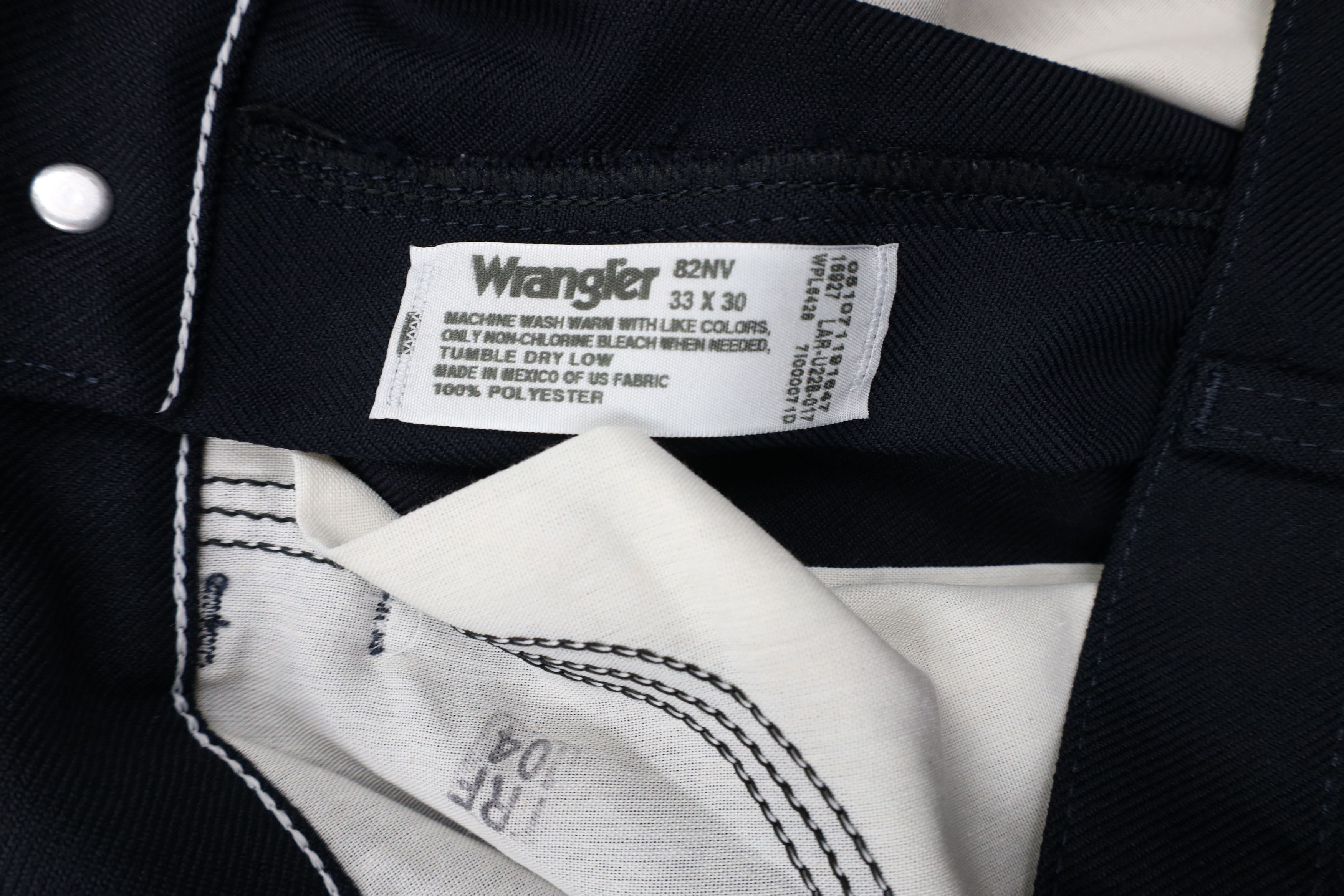 Vintage × Wrangler Vintage 90s Wrangler Bootcut Western Chino Pants Navy Blue Size US 33 - 7 Thumbnail