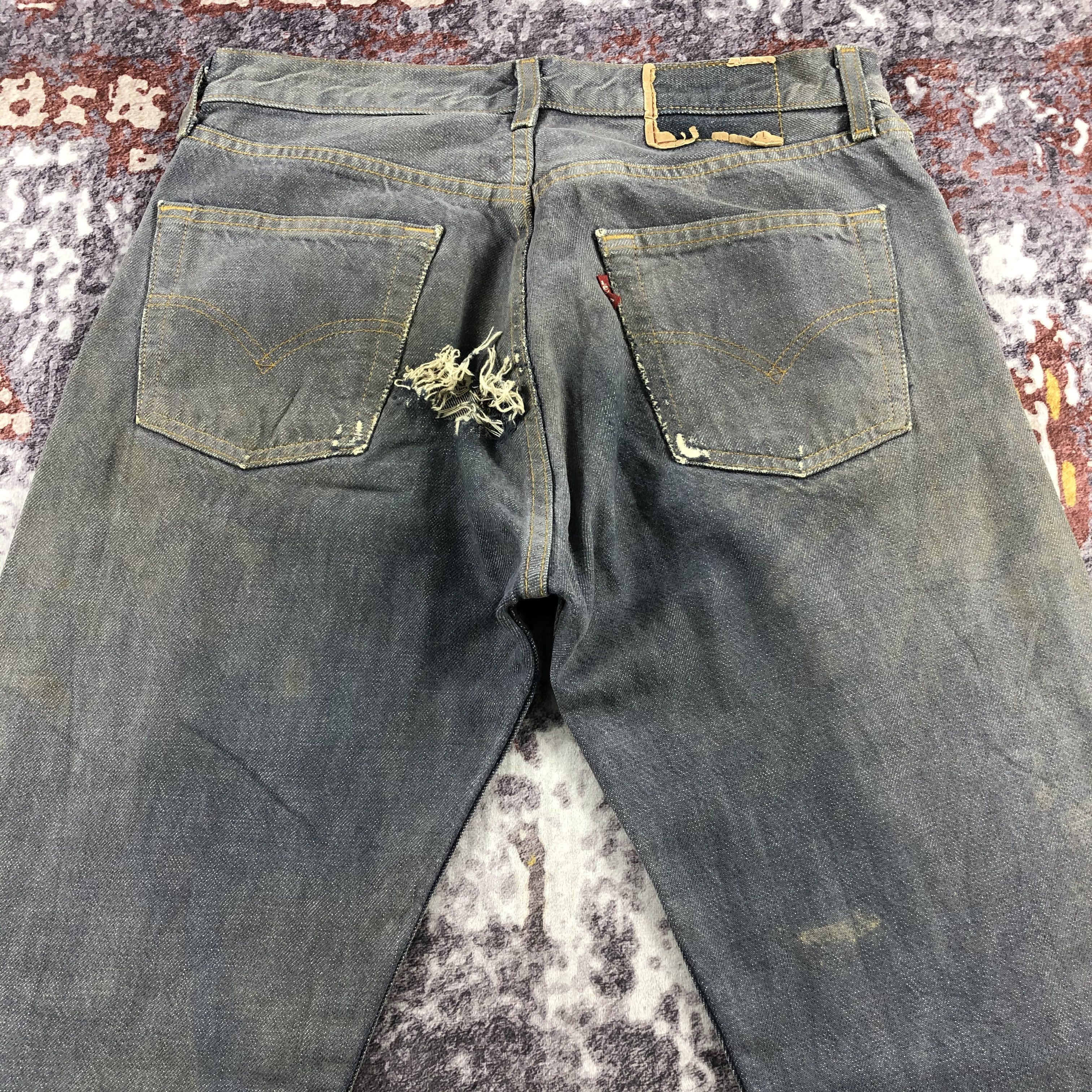 Levi's × Vintage Vintage 90s Levis 501 Distress Jeans-JM2434 Size US 30 / EU 46 - 5 Thumbnail