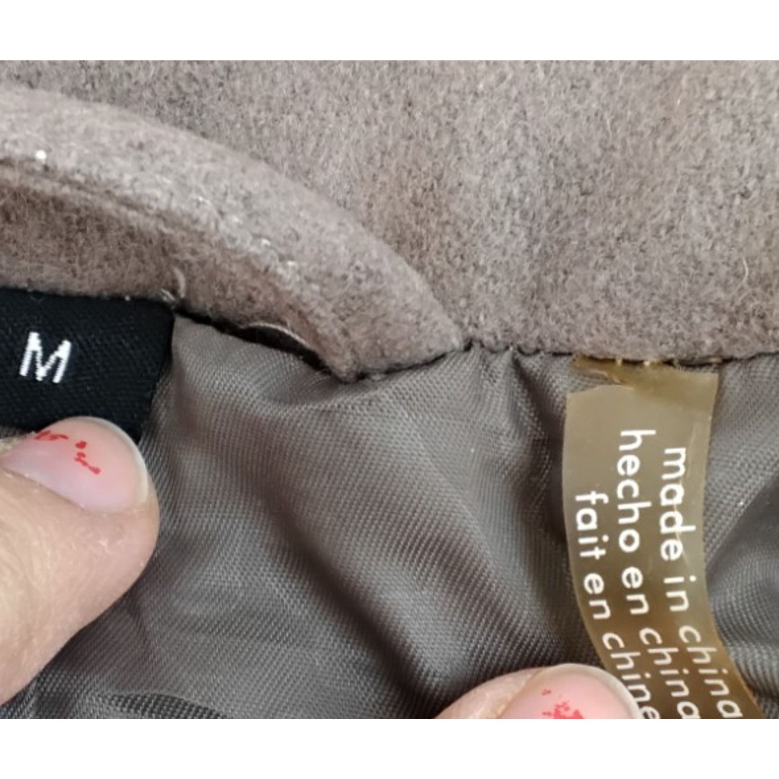 Guess Guess Pea Coat Women's M Taupe Wool Blend Belted Y2K Size M / US 6-8 / IT 42-44 - 16 Thumbnail