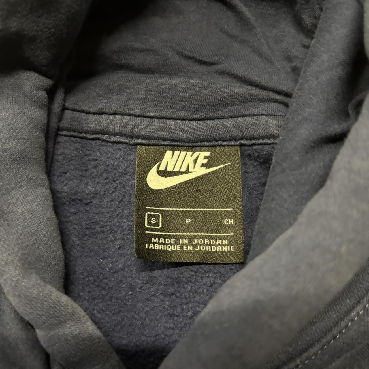 Nike × Vintage Crazy Vintage Y2K/2000s Navy Blue Nike Streetwear Essential Hoodie! Size US S / EU 44-46 / 1 - 6 Thumbnail