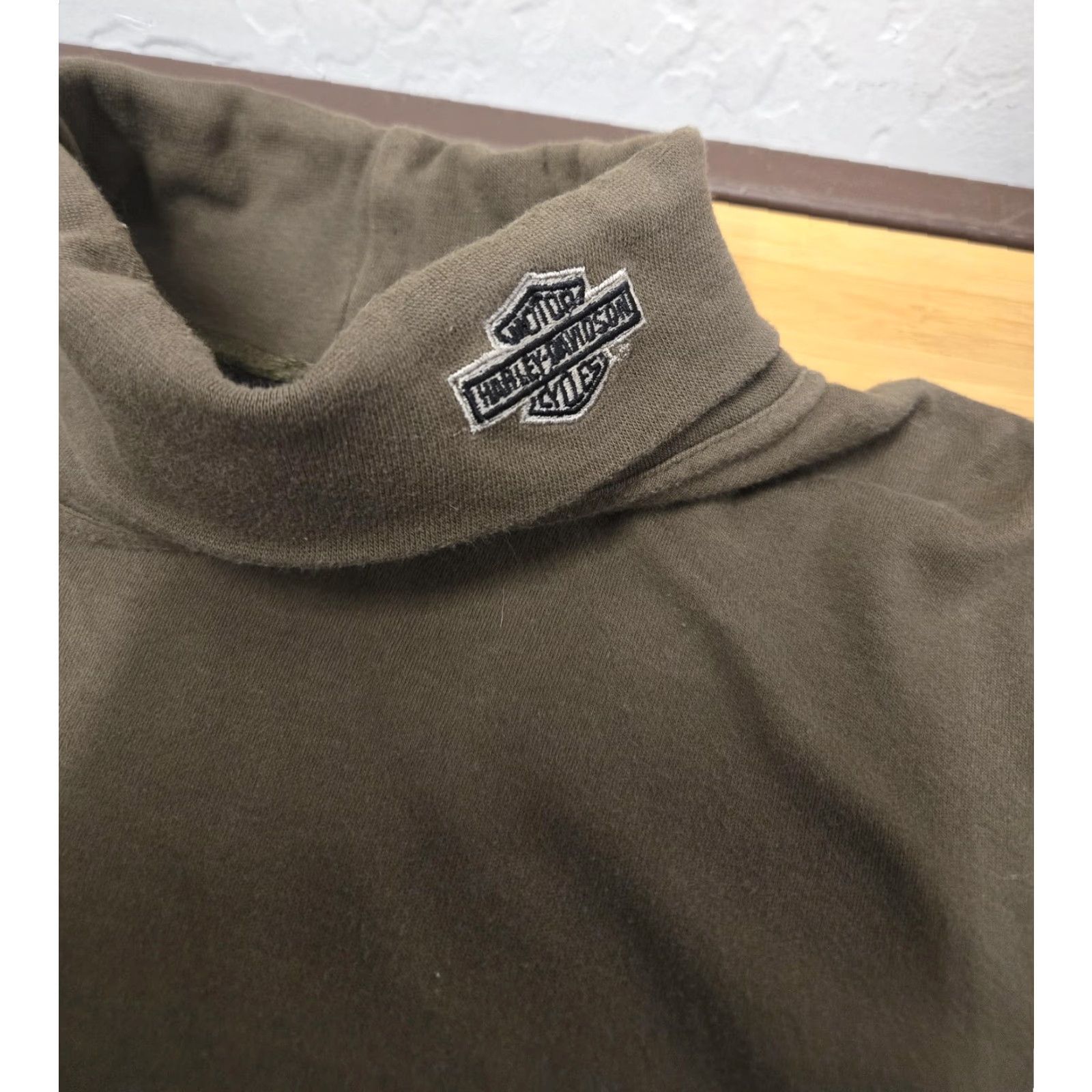 Harley Davidson Harley-Davidson Shirt Mens M Brown Long Sleeve Turtleneck Logo Biker Moto Size US M / EU 48-50 / 2 - 4 Thumbnail