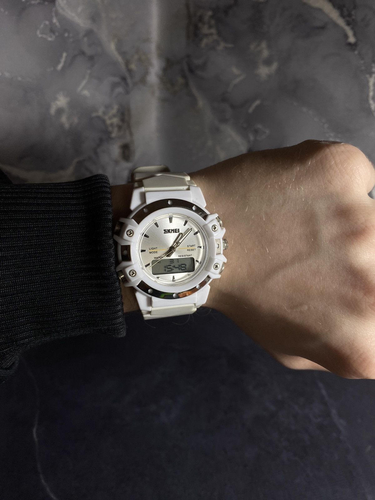 Jewelry Skmei White Sport Watch with Digital Display Size ONE SIZE - 5 Thumbnail