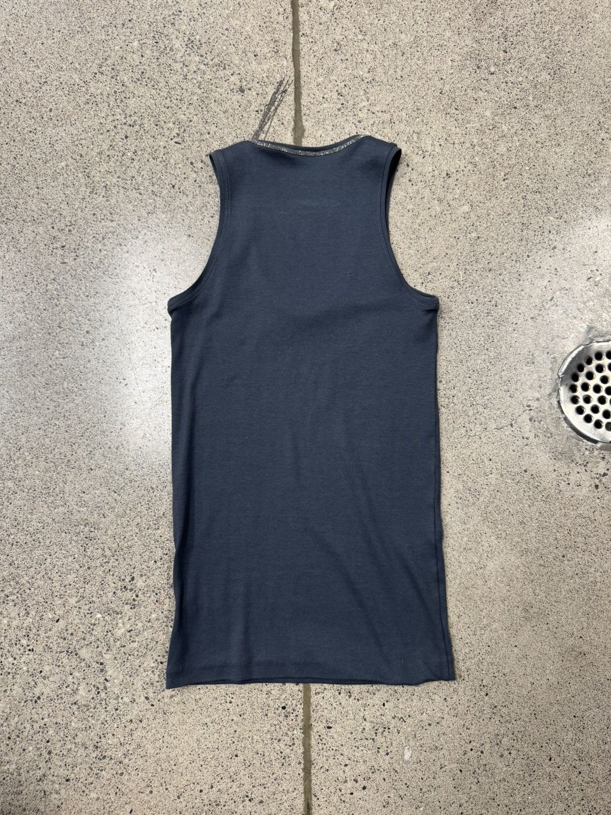 Brunello Cucinelli Brunello Cucinelli Silver ‘Necklace’ Ribbed Tank Top Size US M / EU 48-50 / 2 - 4 Thumbnail