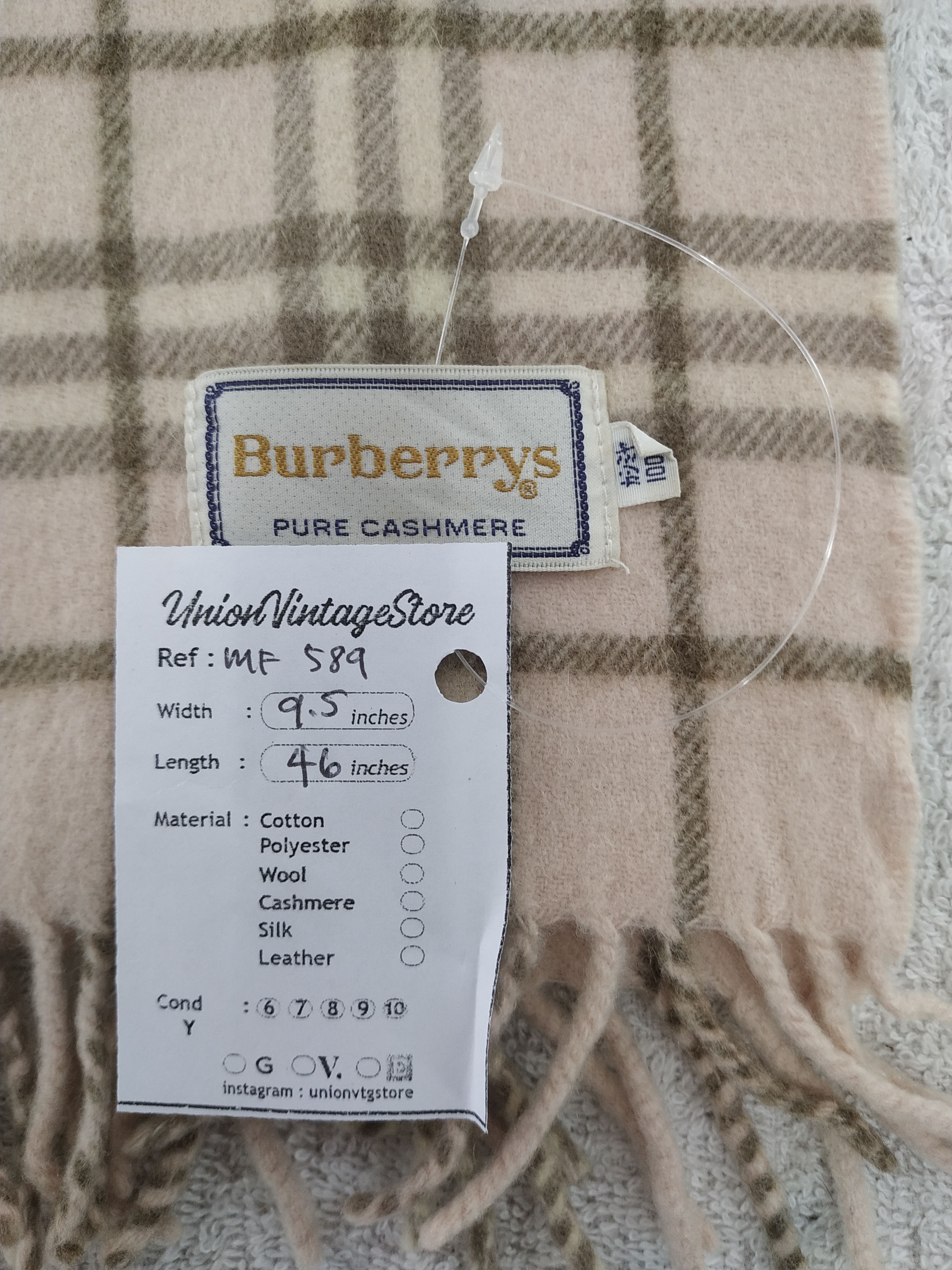 Burberry Vintage Burberry Scarf/Muffler/Neckwear MF589 Size ONE SIZE - 4 Thumbnail