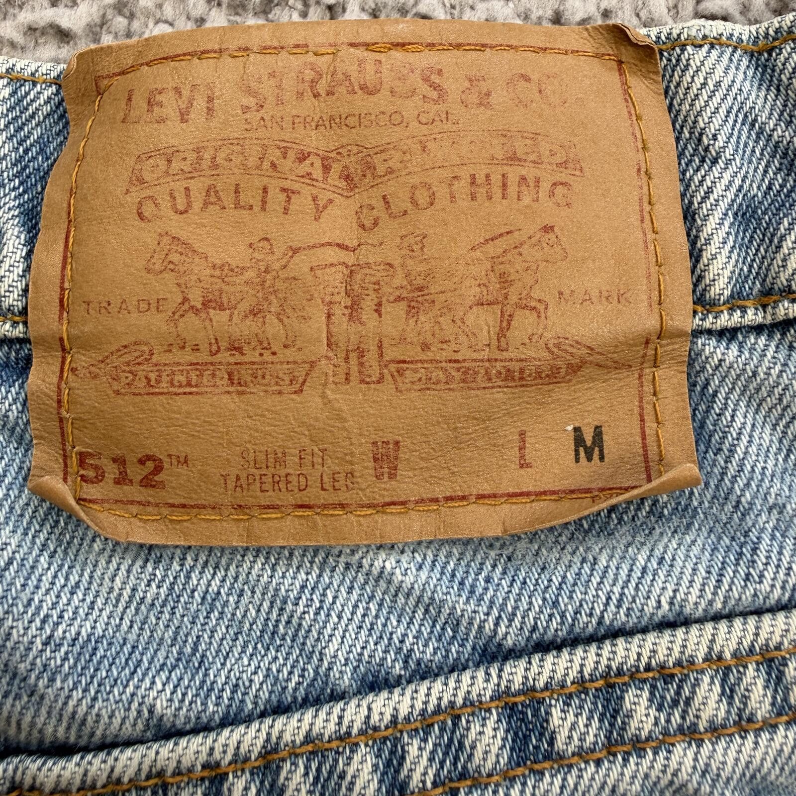 Levi's Vintage 90s Levis 512 Slim Fit Tapered Leg Jeans USA 29x30 Size 29" - 5 Thumbnail