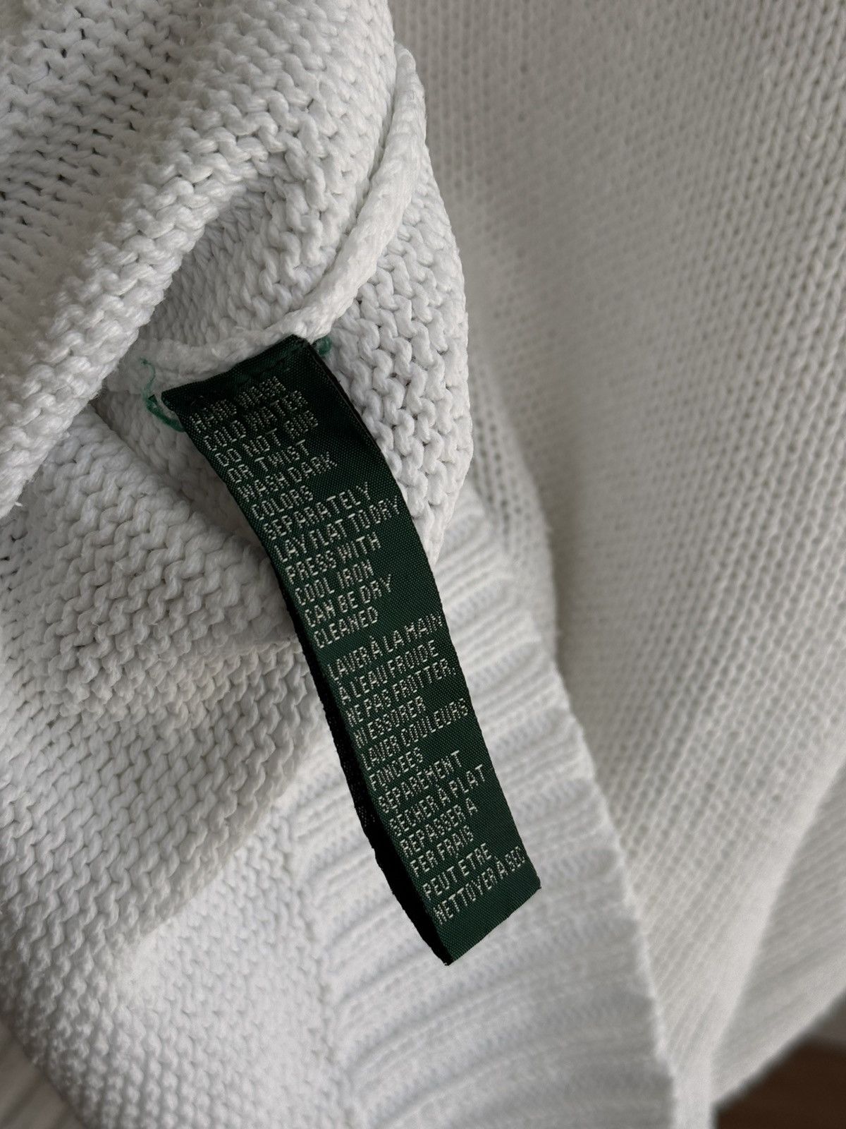 Polo Ralph Lauren Vintage Lauren Ralph Lauren White Knit Cotton Sweater Size S / US 4 / IT 40 - 11 Thumbnail