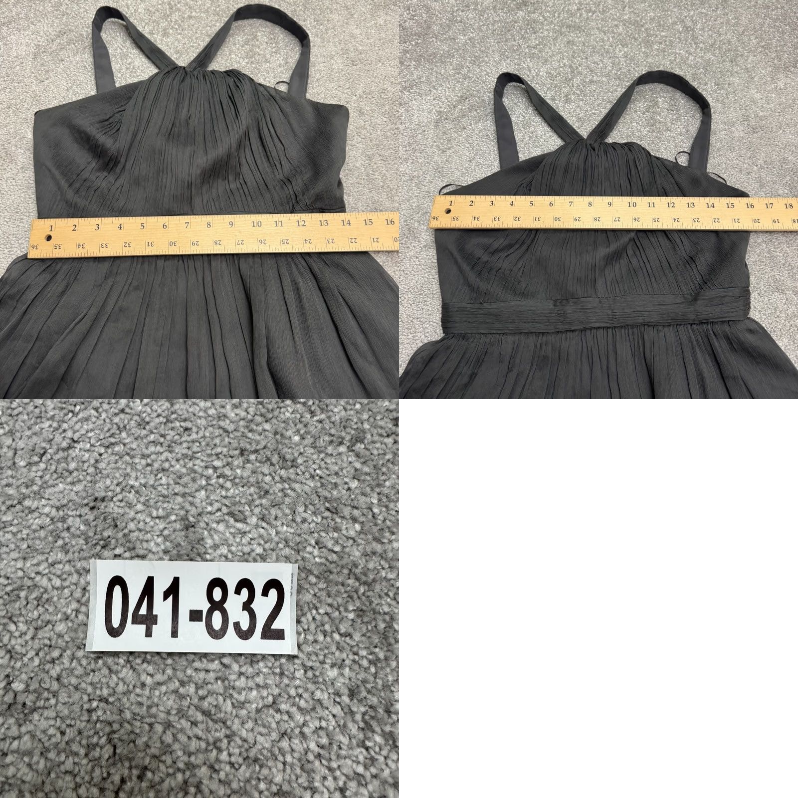 J.Crew J.Crew Silk Pleated Halter Cocktail A-Line Mini Dress Womens 6 Charcoal Gray Silk Pleated Halter Dress Women 6 Gray Size M / US 6-8 / IT 42-44 - 9 Thumbnail