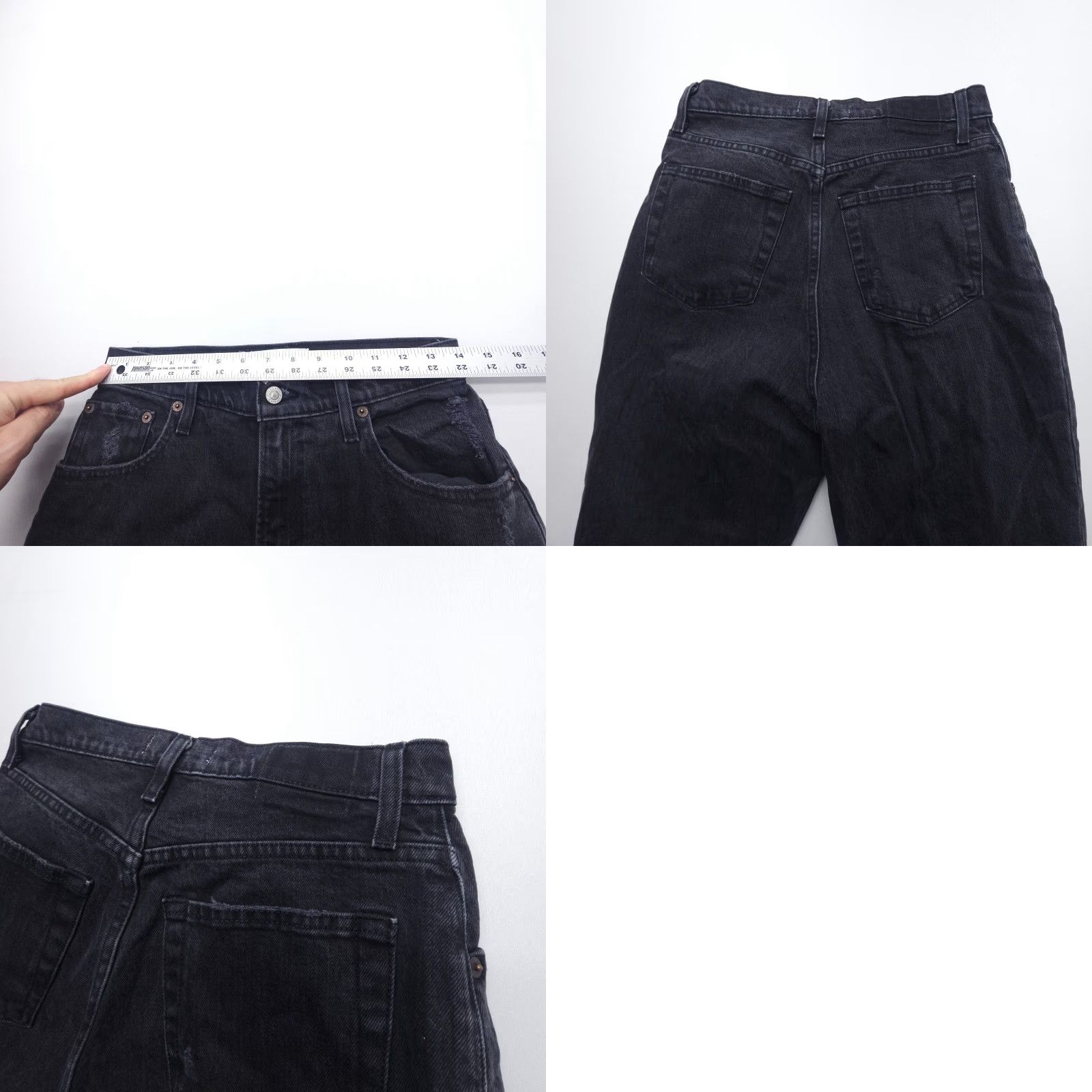 Abercrombie & Fitch VINTAGE Abercrombie & Fitch The 90s Straight Ultra High Rise Jeans Womens 27 / 4L Black Size 27" / US 4 / IT 40 - 8 Thumbnail