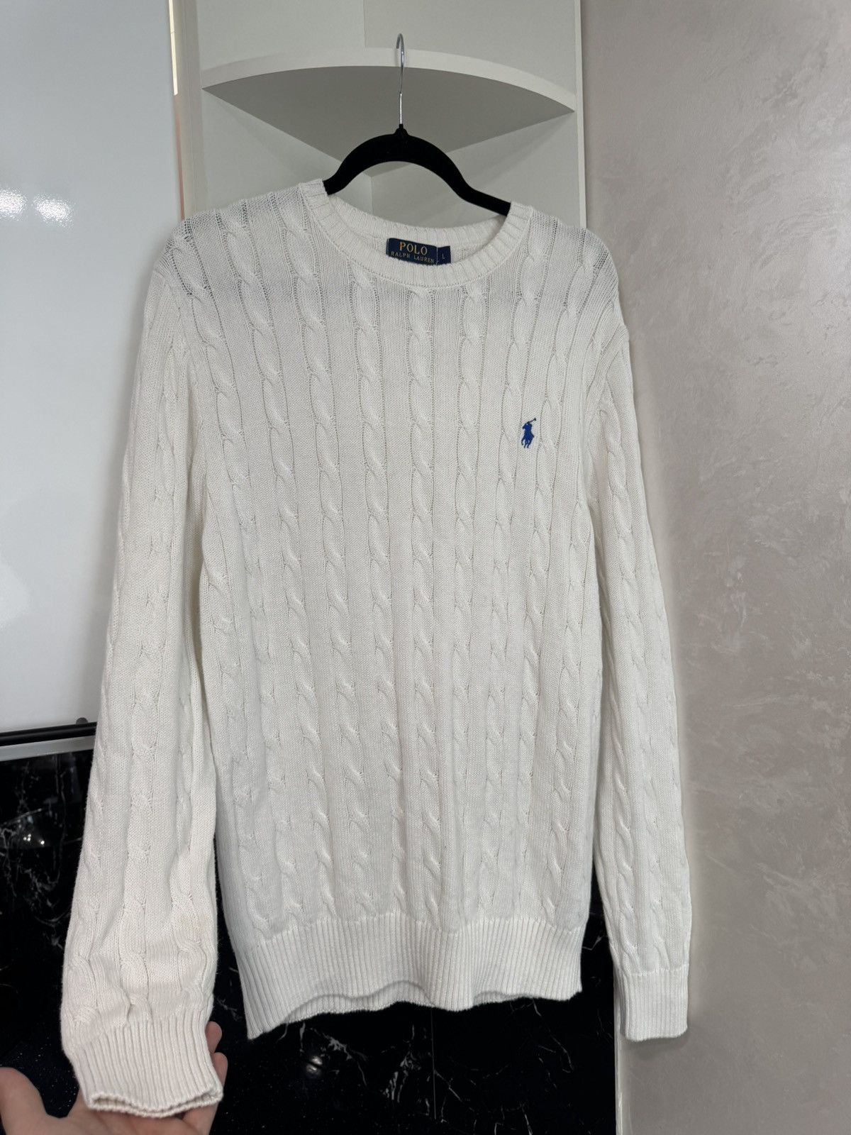 Vintage 90s Polo Ralph Lauren Sweater Cable Knit Jumper