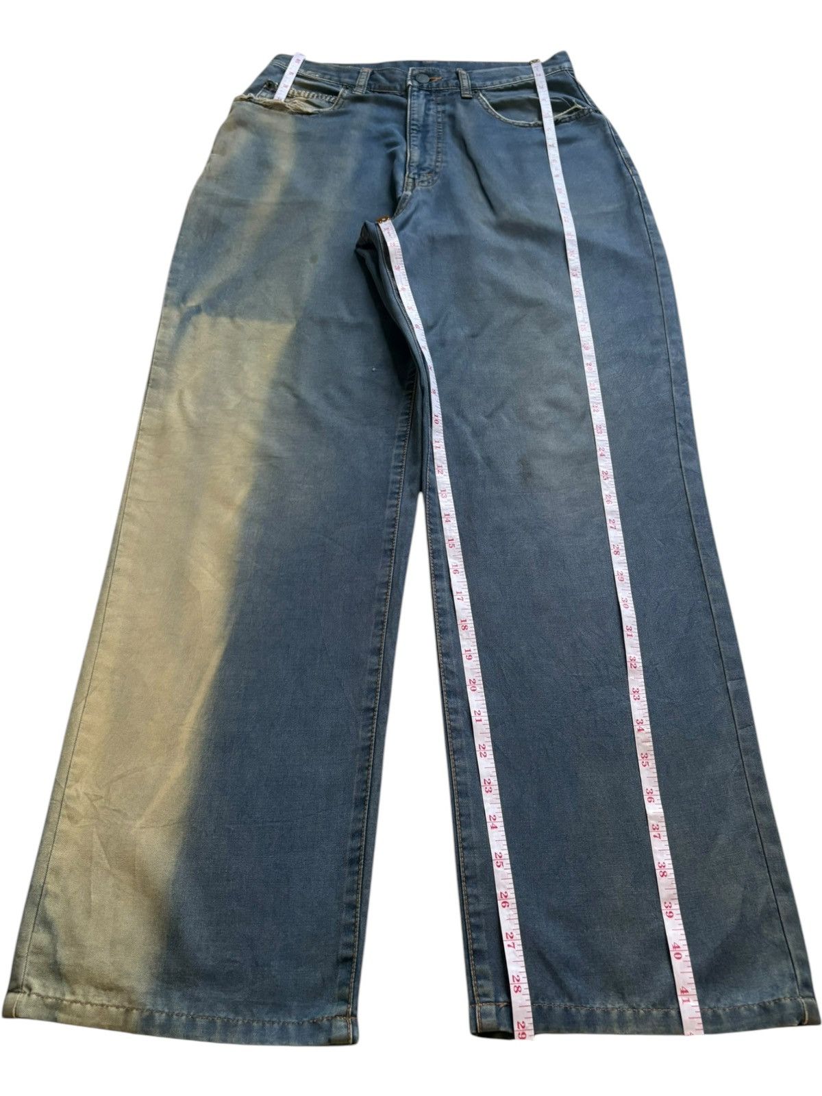 Kenzo Vintage Japanese Kenzo Faded Mud Wash Baggy Denim Pants Size 28" / US 6 / IT 42 - 13 Thumbnail