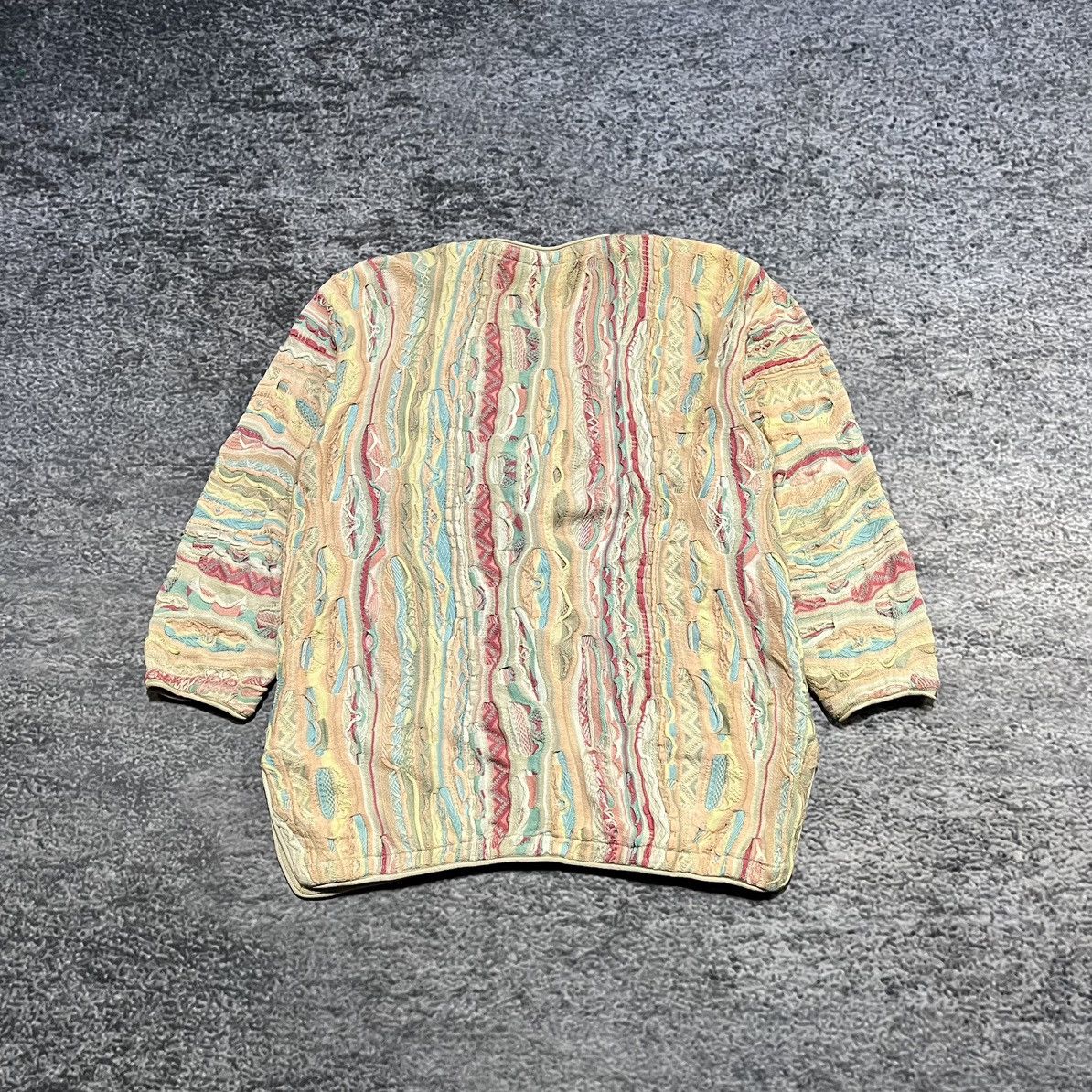 Coogi Vintage 90s Coogi 3D Chunky Knit Hip-Hop Cardigan Sweater Size US L / EU 52-54 / 3 - 2 Thumbnail