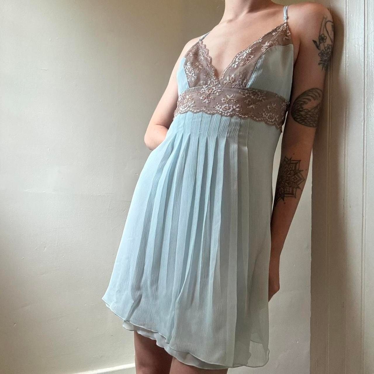Victoria's Secret Victoria's Secret Light Blue Lingerie Slip Dress Medium Size M / US 6-8 / IT 42-44 - 2 Thumbnail