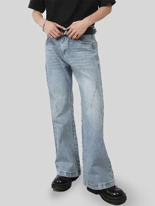 Jean Vintage light blue washed micro-flare jeans Size US 32 / EU 48 - 4 Thumbnail