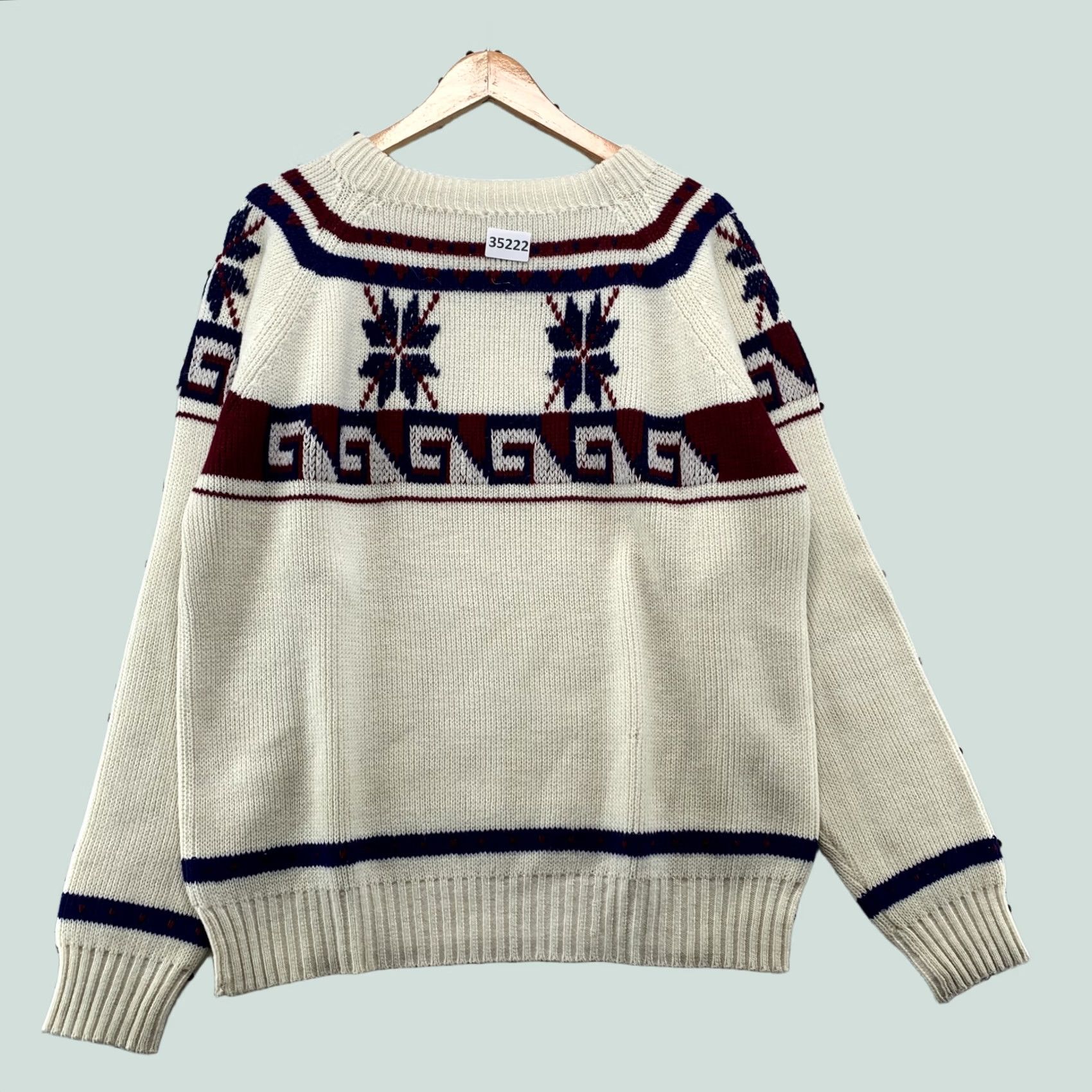 Vintage VINTAGE Richman Brothers Knit Sweater FITS Size Large Men XL Icelandic USA 23x26 Size US L / EU 52-54 / 3 - 1 Thumbnail
