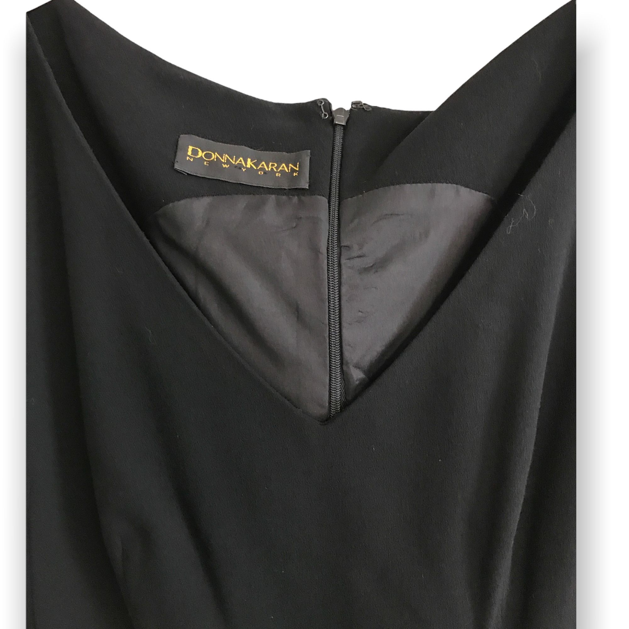 Donna Karan Vintage Donna Karan Black Wool Dress Size 4 Sleeveless USA M Size S / US 4 / IT 40 - 10 Thumbnail