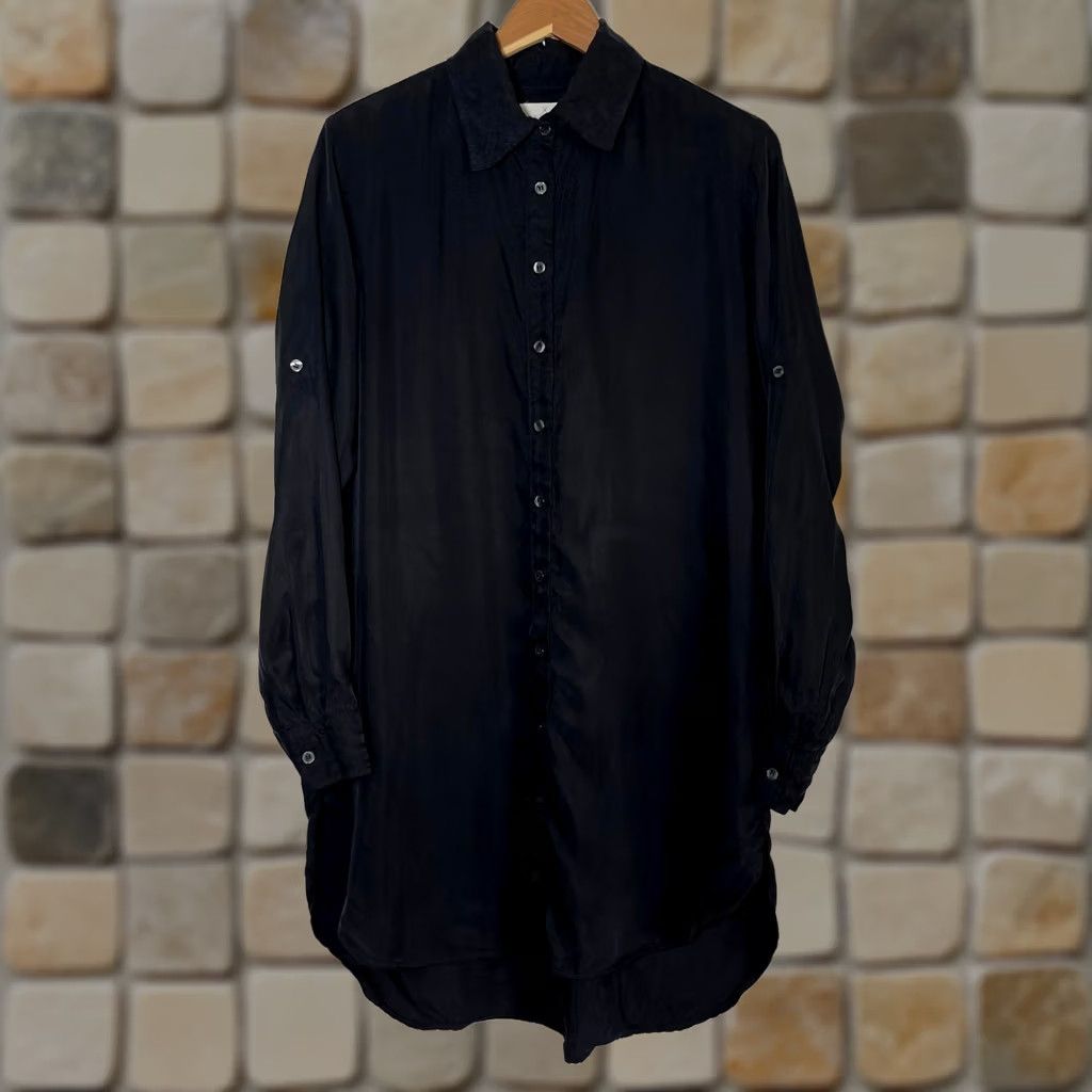 Vintage Tribe Kelley Women's Long Tunic Shirt Black Made in USA Sz M Size M / US 6-8 / IT 42-44 - 1 Thumbnail