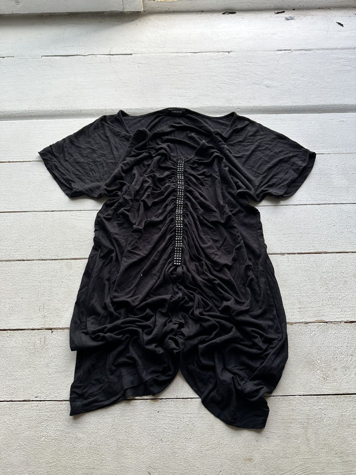 Miss Sixty 🚨Vintage MISS SIXTY Avantgarde BLACK Gothic Midi Dress Y2K Size M / US 6-8 / IT 42-44 - 1 Thumbnail