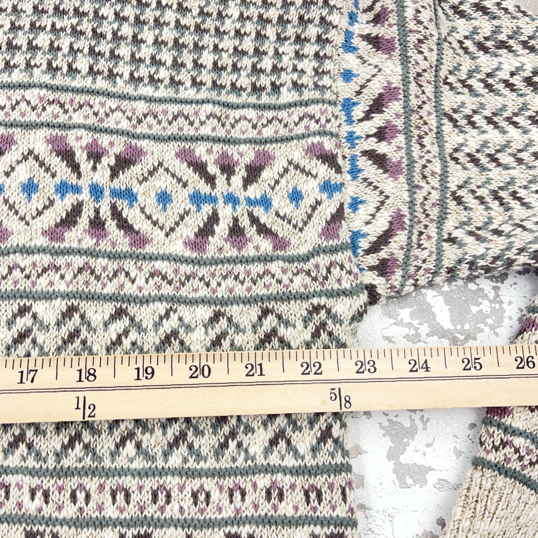 Vintage VINTAGE Royal Knight Sweater Men XL Beige Geometric Crewneck Pullover 90s Y2K USA Logo Button Embroidered Zipper All Seasons Size US XL / EU 56 / 4 - 7 Thumbnail