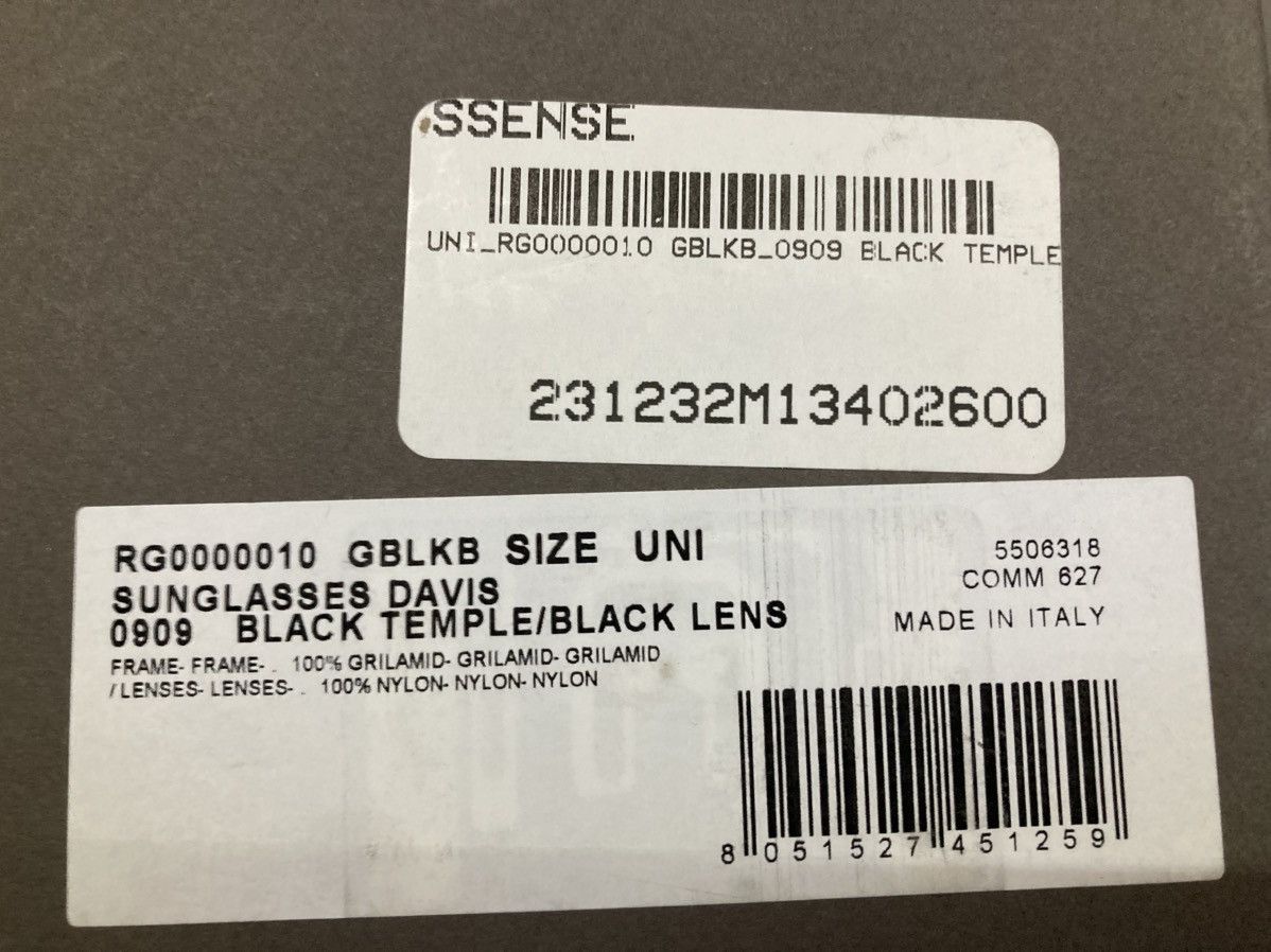 Rick Owens NEVER WORN/ Rick Owens Matt Black Davis Sunglasses Size ONE SIZE - 9 Thumbnail