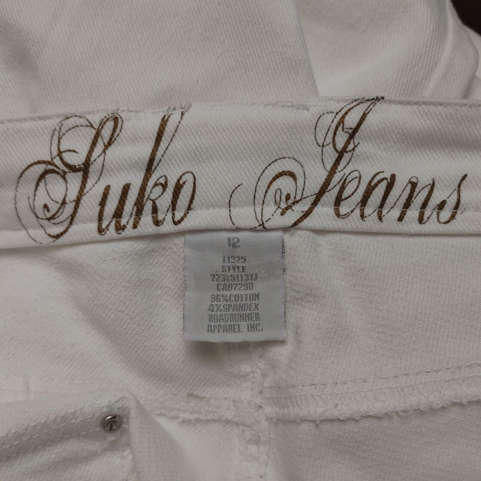 Other Suko Jeans Women's Beige Off White Denim Jean Board Shorts w Size 34" / US 12 / IT 48 - 3 Thumbnail