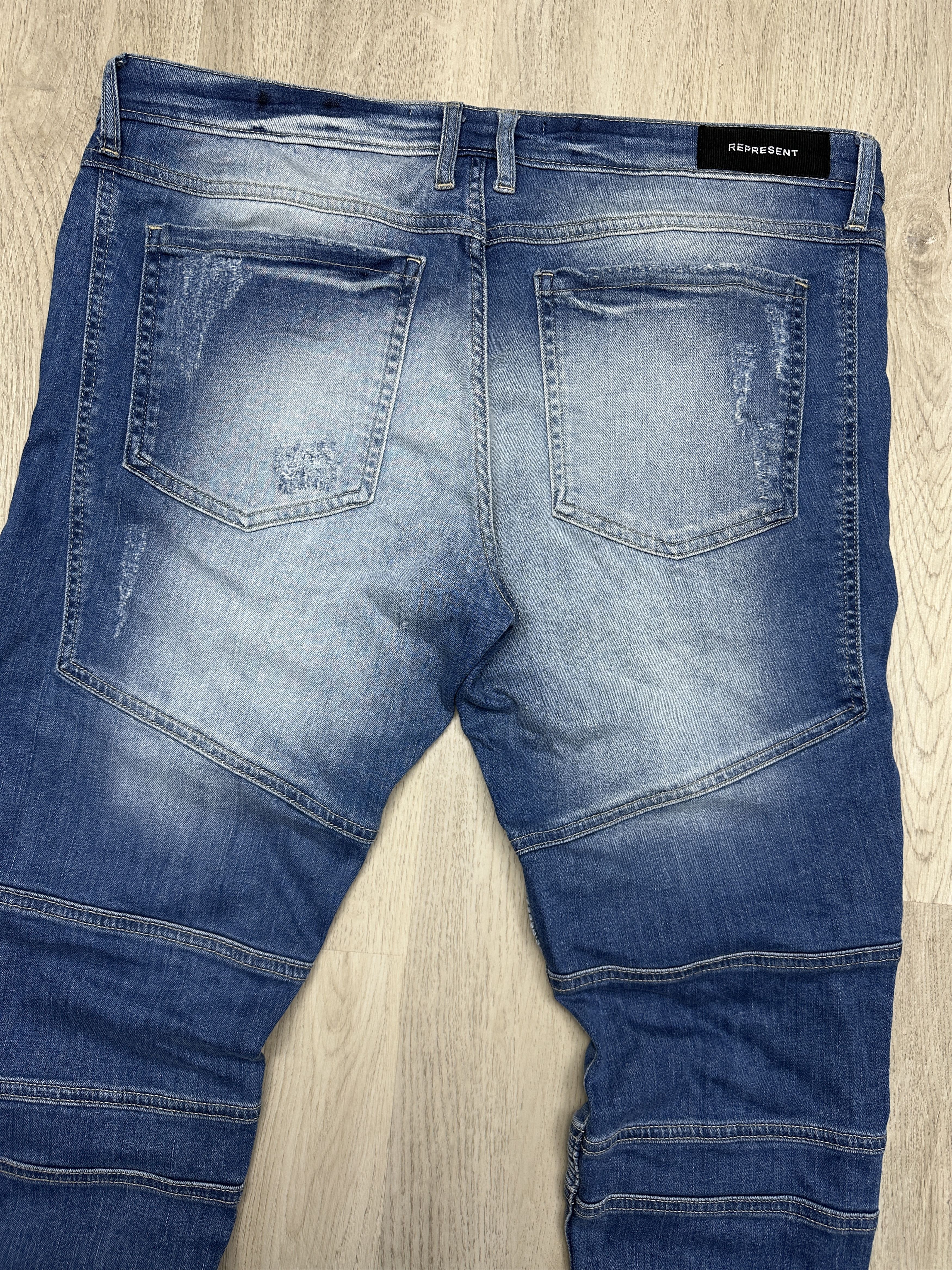 Represent Clo. Represent Mens Biker Denim Pants Jeans Size US 36 / EU 52 - 8 Thumbnail