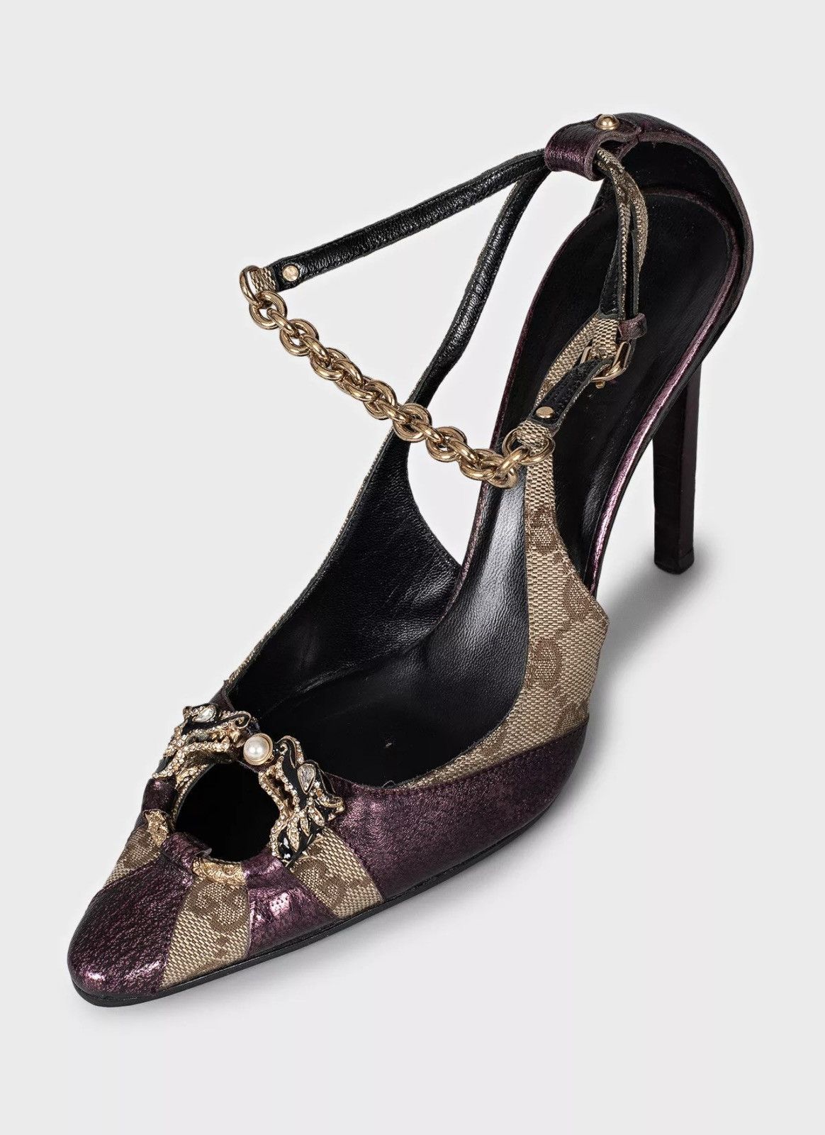 Gucci *sz36.5* GUCCI Tom Ford FW 2004 Dragon Monogram Heels runway Size US 6.5 / IT 36.5 - 1 Thumbnail
