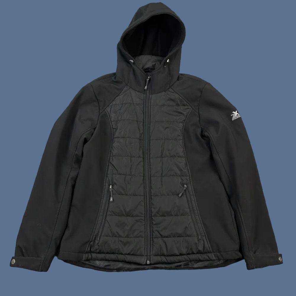 ZeroXposur Zer oXposur Jacket Women's Large Black Hooded Full Zip Softshell Puffer Hybrid Size L / US 10 / IT 46 - 1 Thumbnail