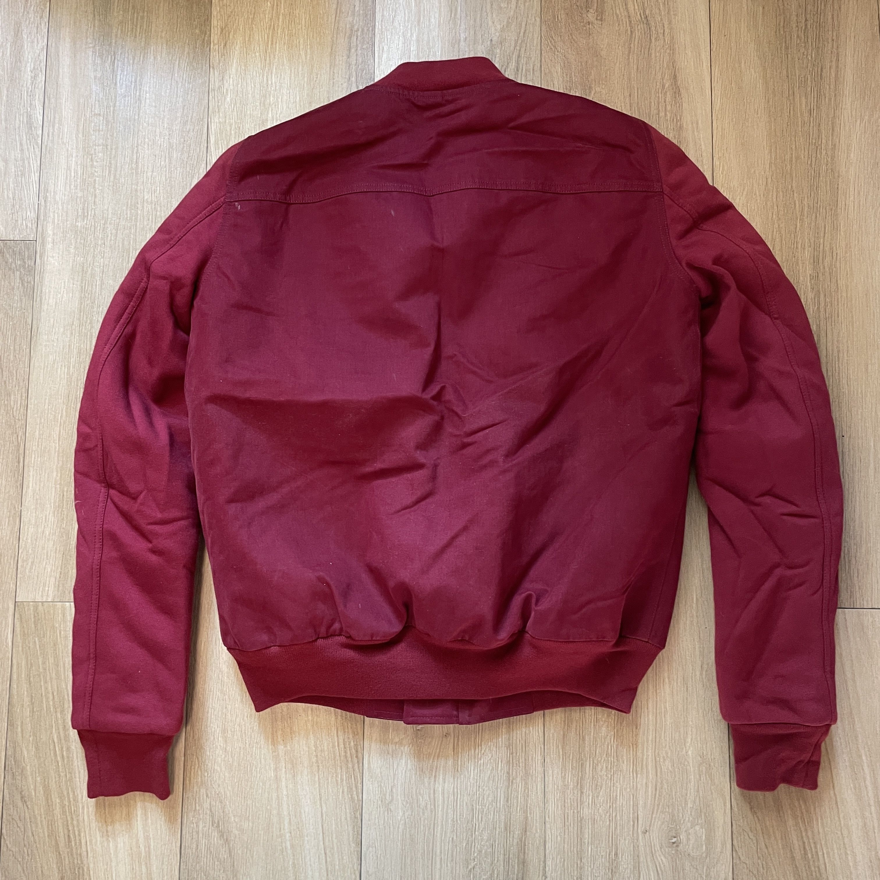 Rick Owens Drkshdw DRKSHDW by Rick Owens Burgundy Bomber Jacket Size US S / EU 44-46 / 1 - 7 Thumbnail